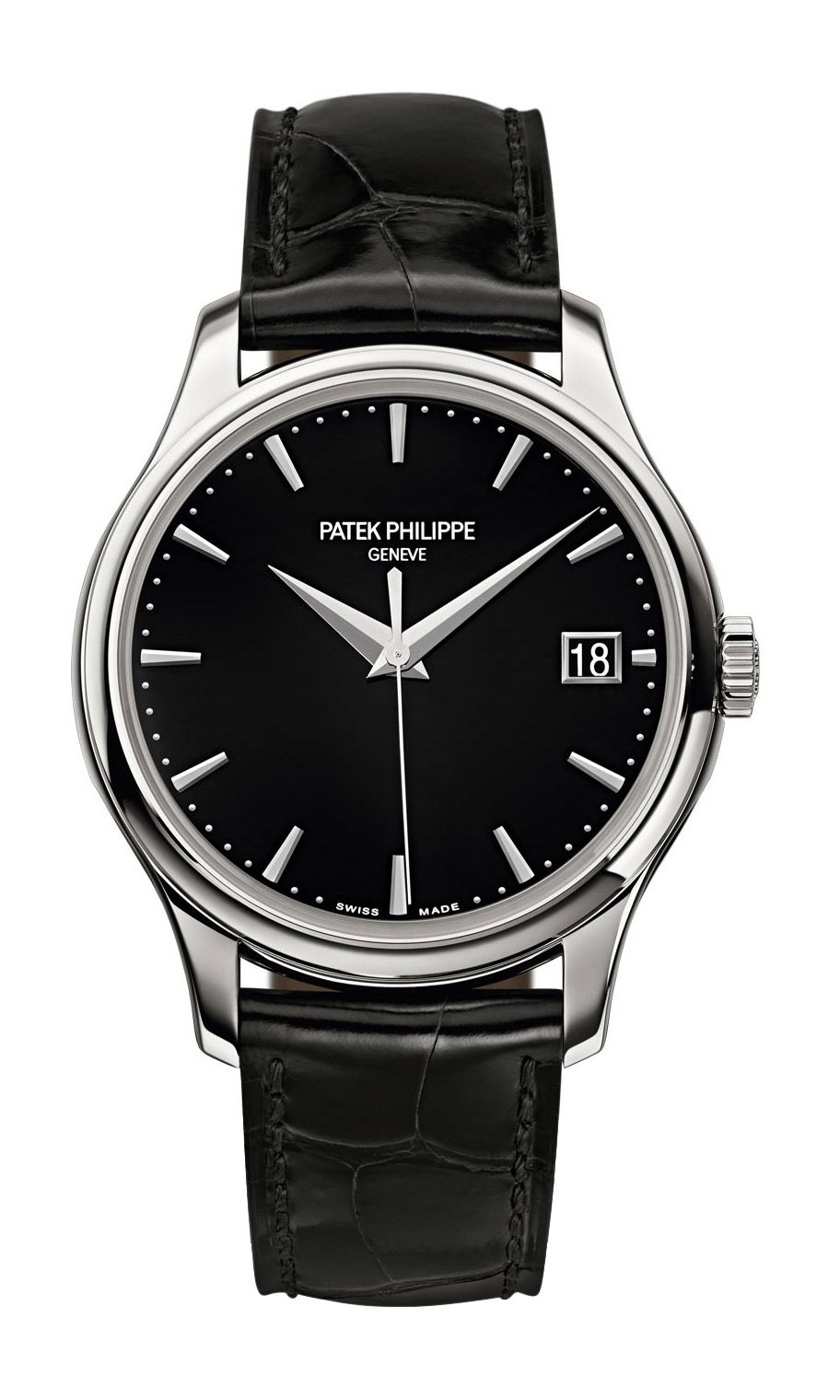 Patek Philippe Calatrava luxury timepiece - detailed view