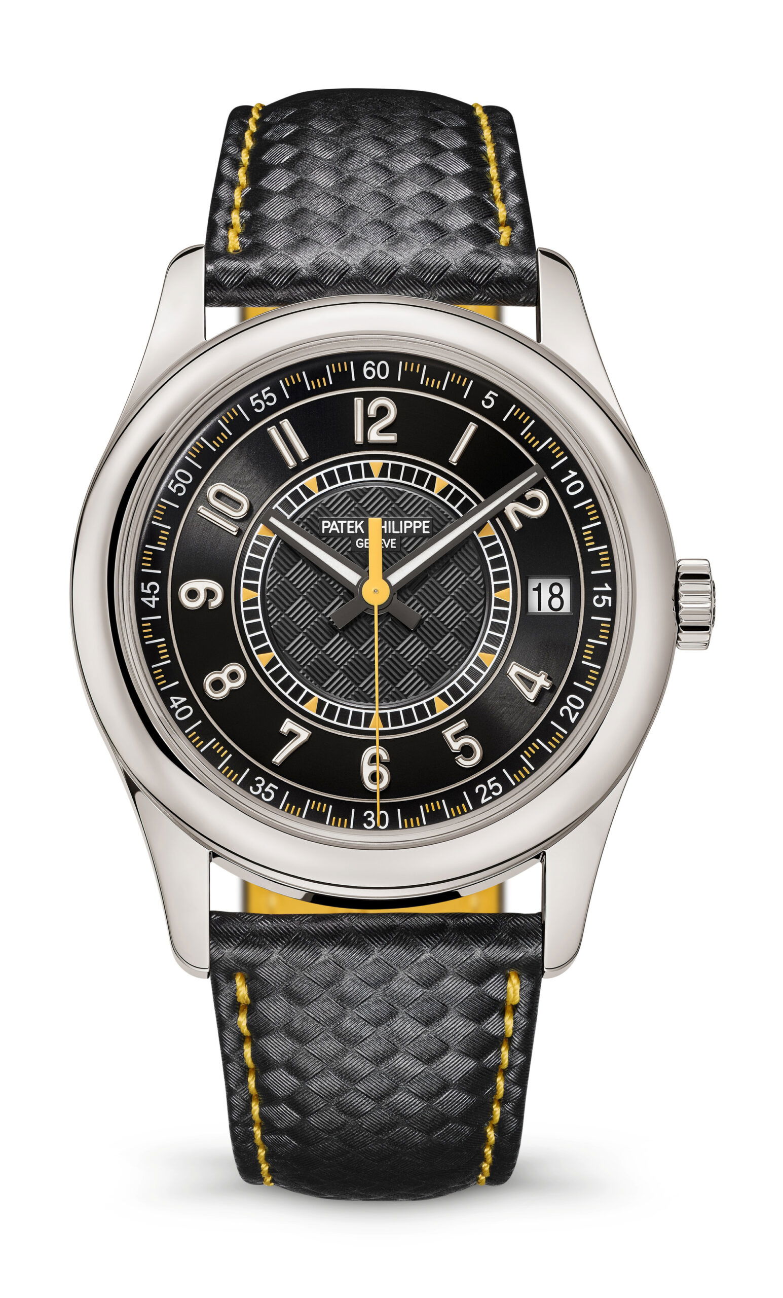 Patek Philippe Calatrava luxury timepiece - detailed view