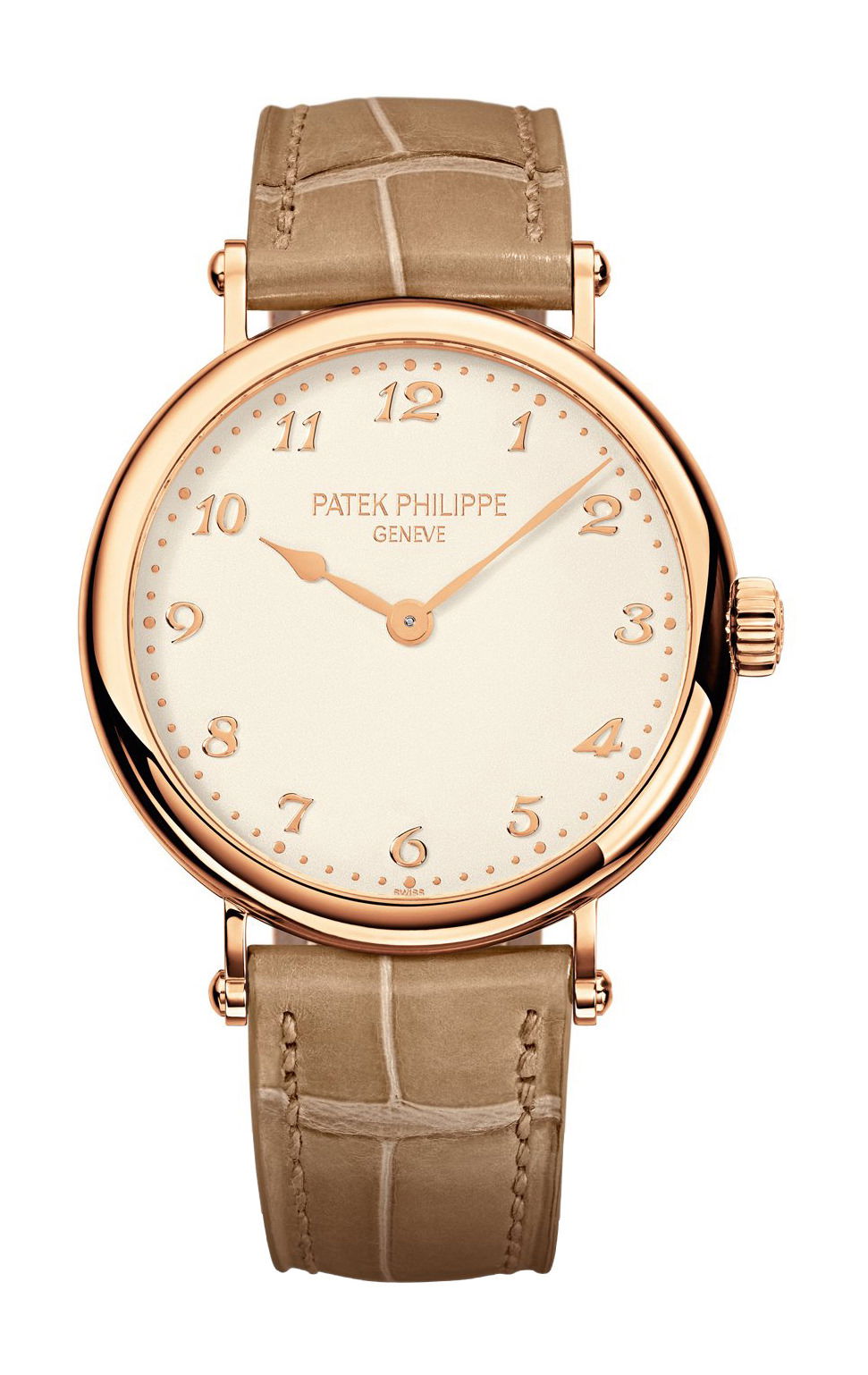Patek Philippe Calatrava luxury timepiece - detailed view