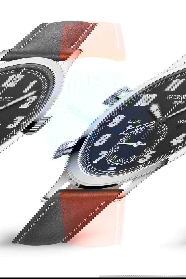 Patek Philippe Calatrava Pilot Travel Time luxury timepiece - detailed view