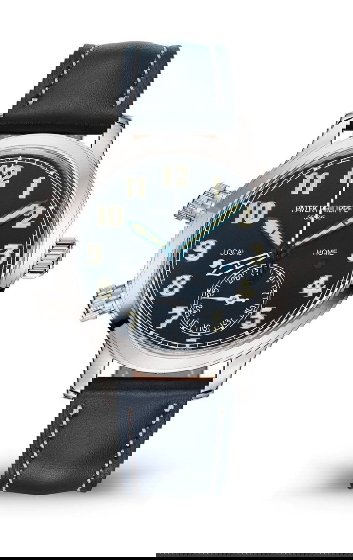 Patek Philippe Calatrava Pilot Travel Time luxury timepiece - detailed view