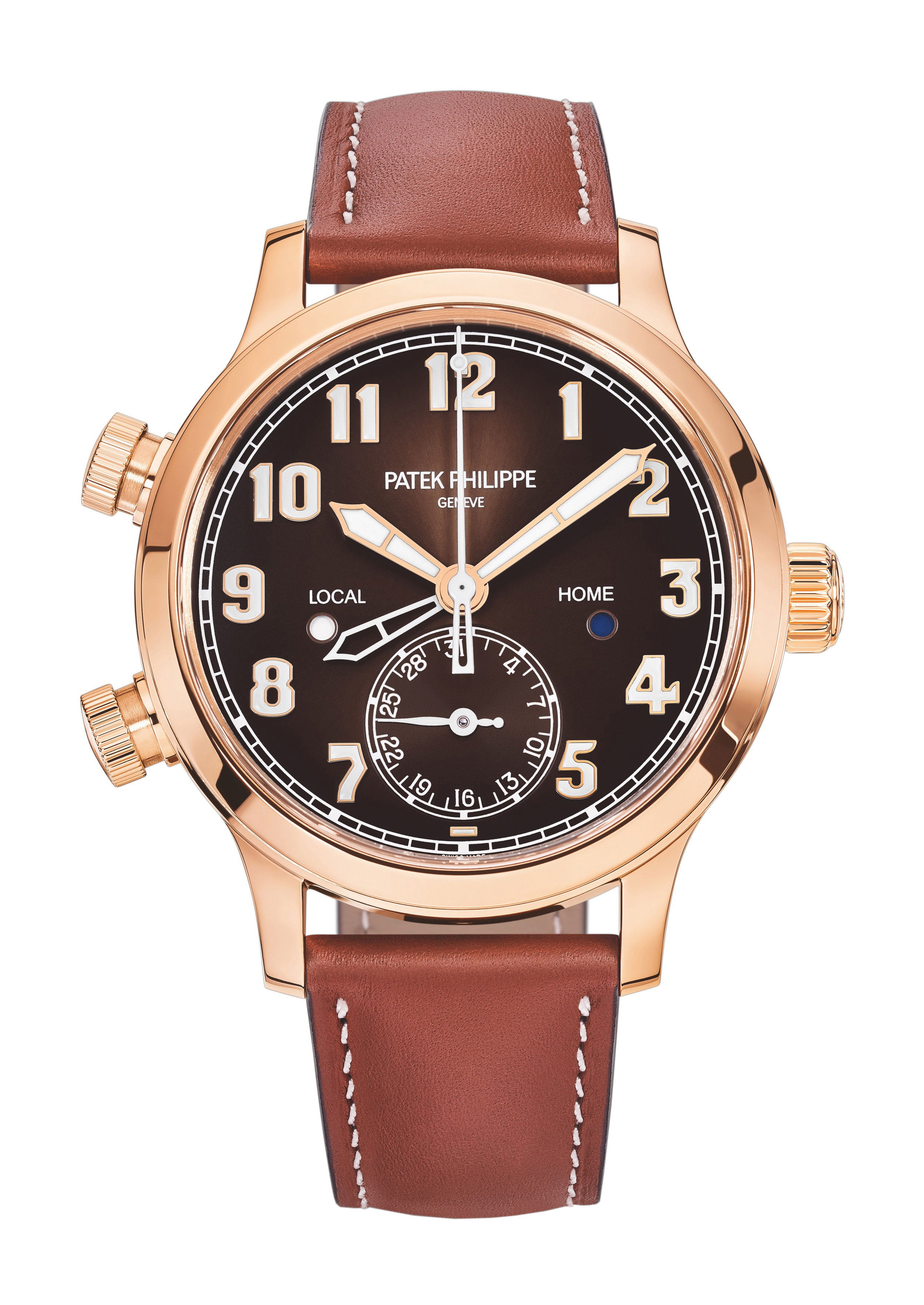 Patek Philippe Calatrava Pilot Travel Time luxury timepiece - detailed view