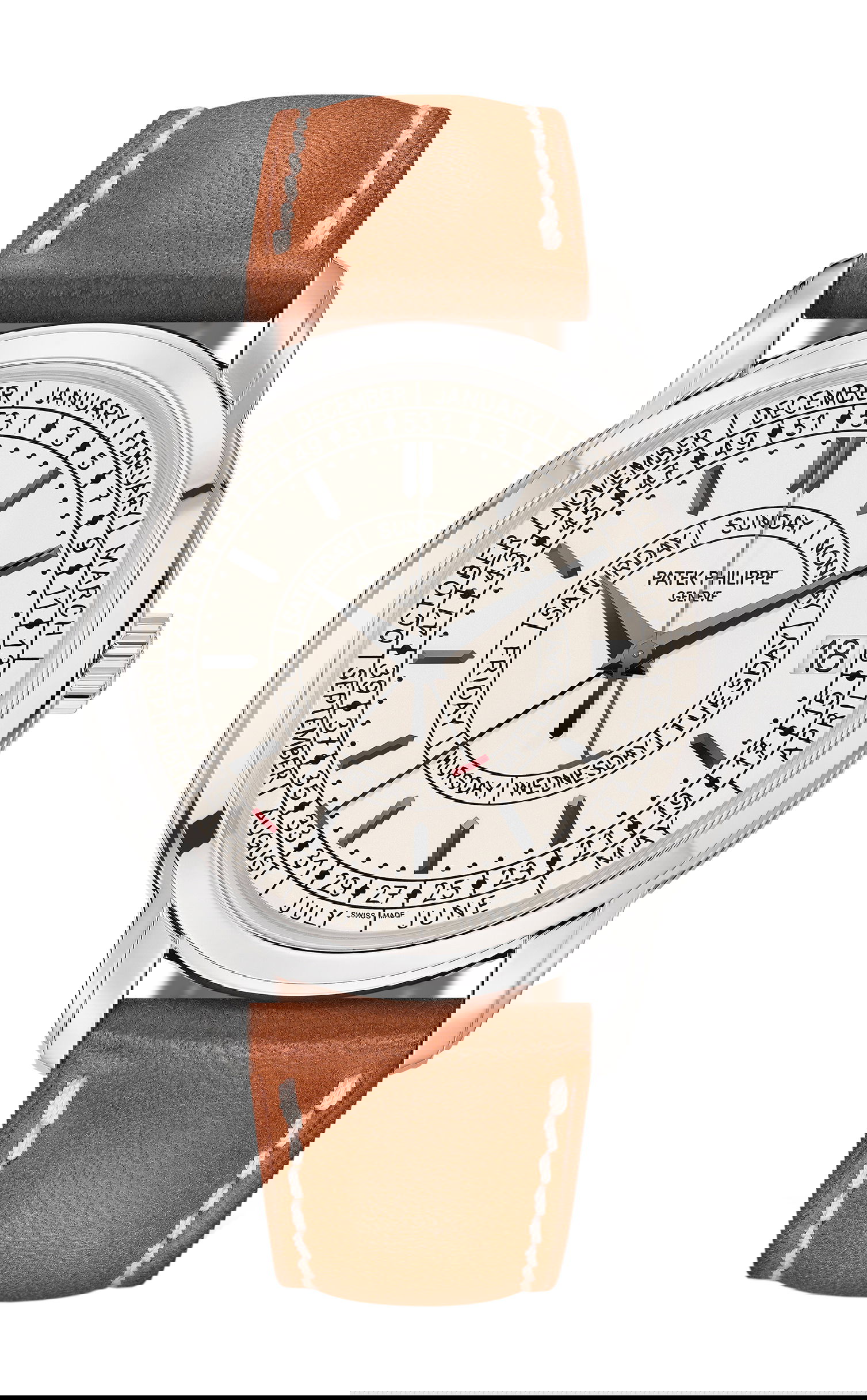 Patek Philippe Calatrava Weekly Calendar luxury timepiece - detailed view