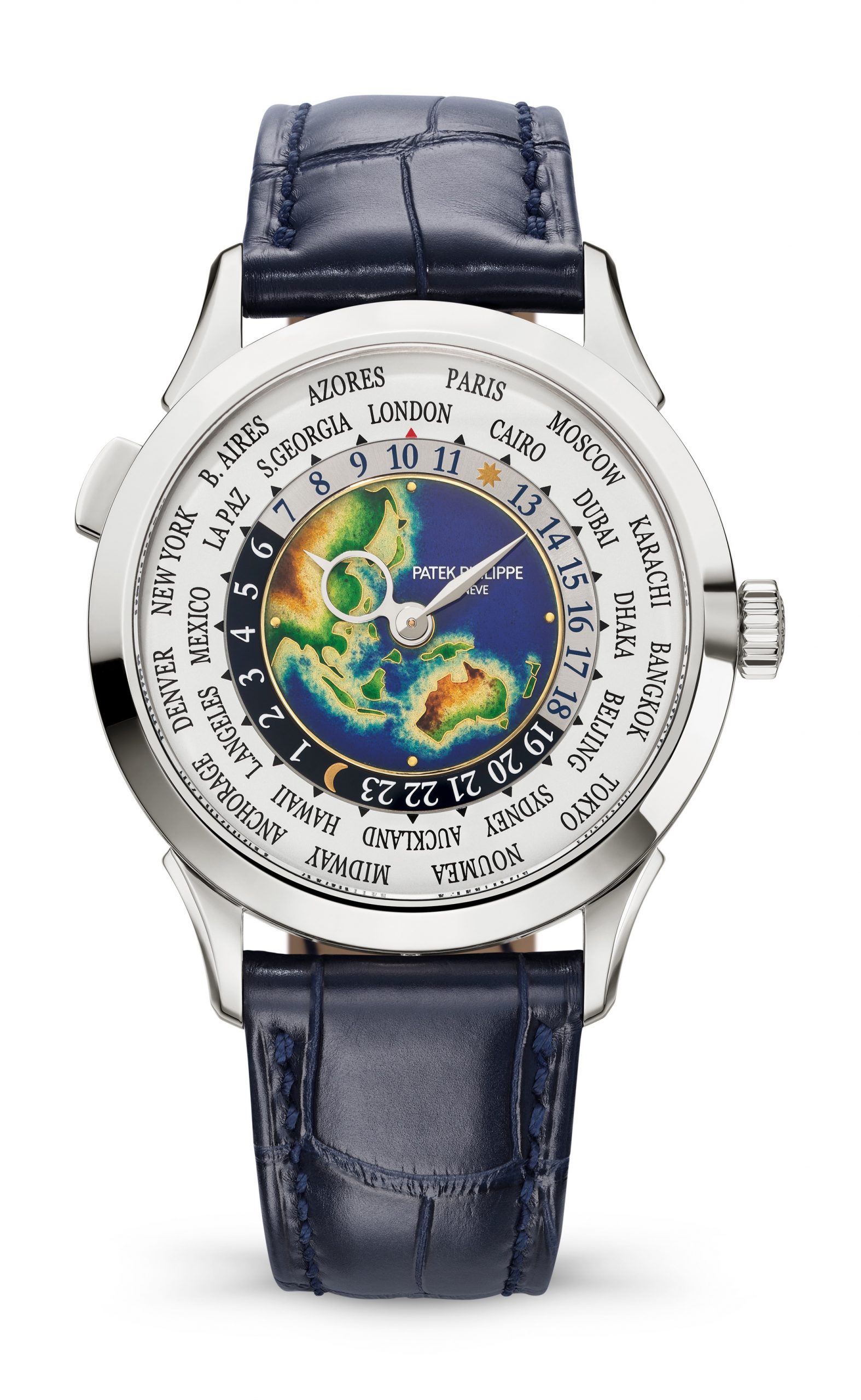 Patek Philippe Complications World Time, Rare Handcrafts luxury timepiece - detailed view