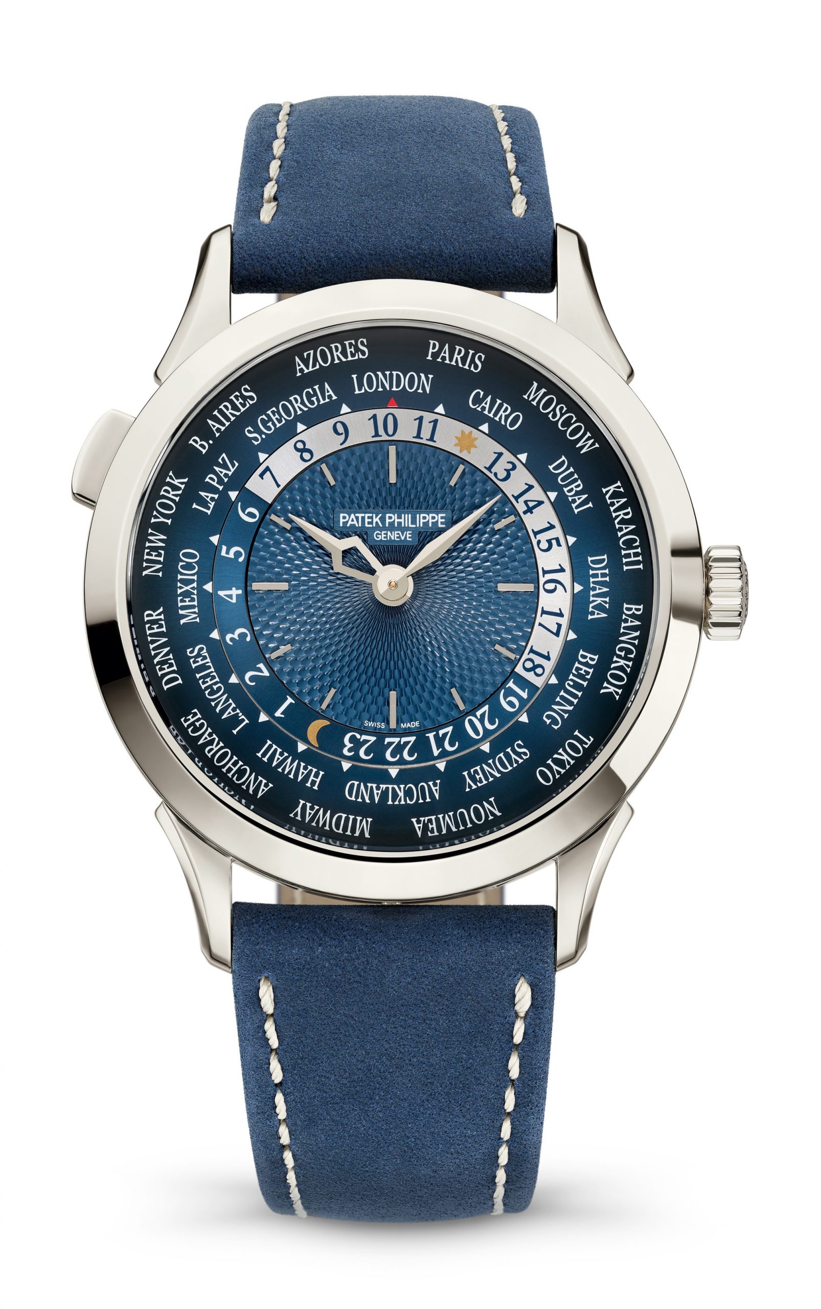 Patek Philippe Complications World Time luxury timepiece - detailed view