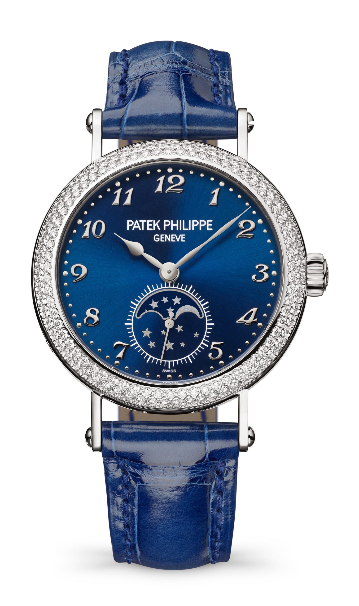 Patek Philippe Complications Moon Phases luxury timepiece - detailed view