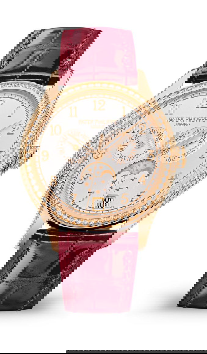 Patek Philippe Complications Annual Calendar, Moon Phases luxury timepiece - detailed view