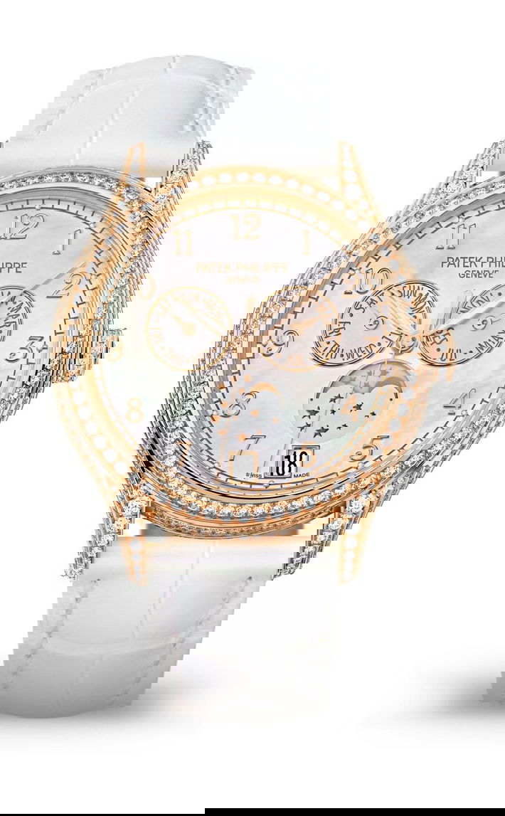 Patek Philippe Complications Annual Calendar, Moon Phases luxury timepiece - detailed view