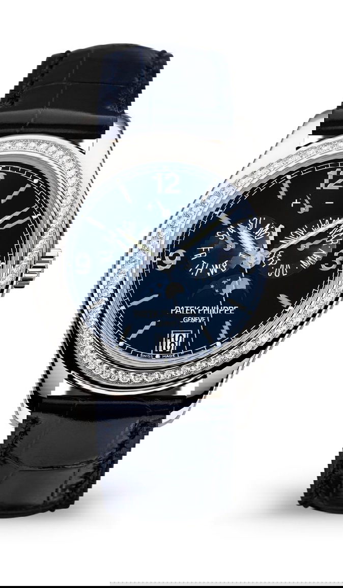Patek Philippe Complications Annual Calendar, Moon Phases luxury timepiece - detailed view