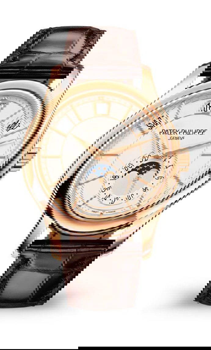 Patek Philippe Complications Annual Calendar, Moon Phases luxury timepiece - detailed view