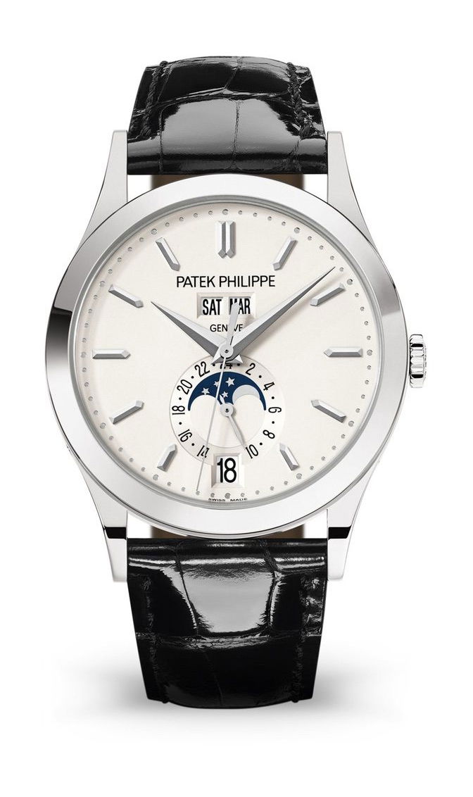 Patek Philippe Complications Annual Calendar, Moon Phases luxury timepiece - detailed view