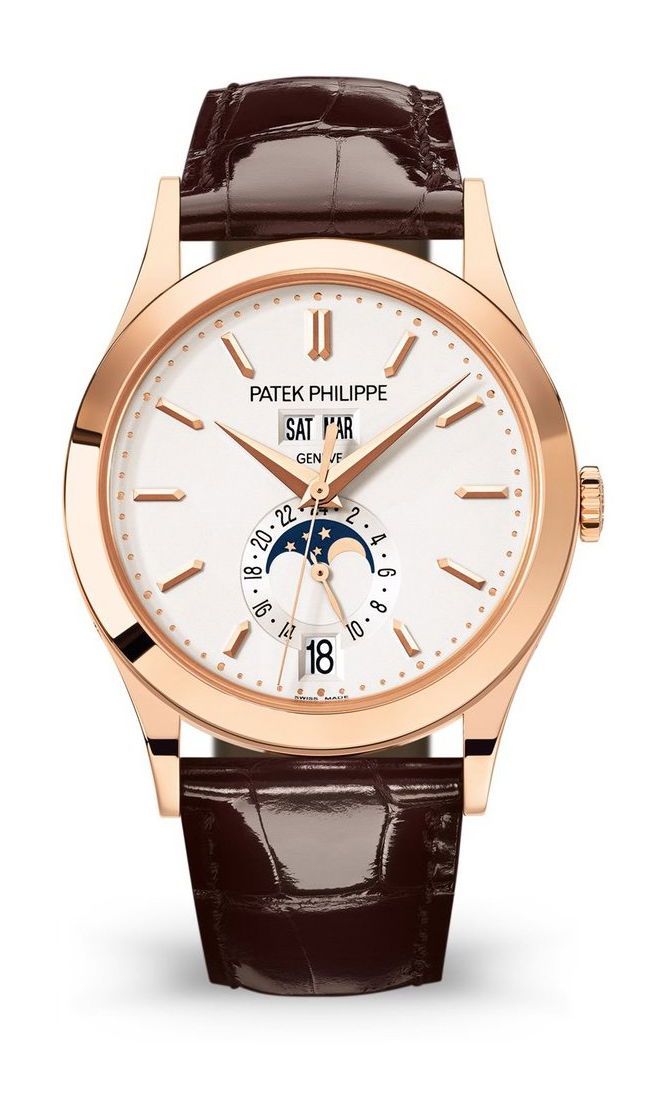 Patek Philippe Complications Annual Calendar, Moon Phases luxury timepiece - detailed view