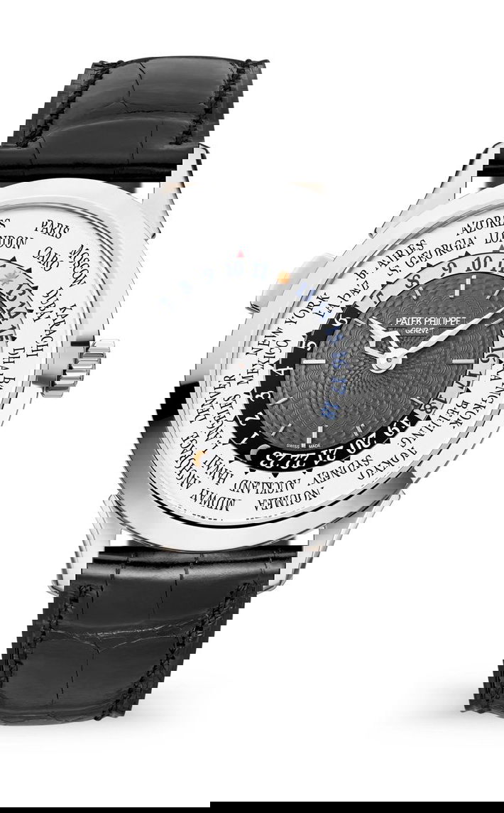 Patek Philippe Complications World Time luxury timepiece - detailed view