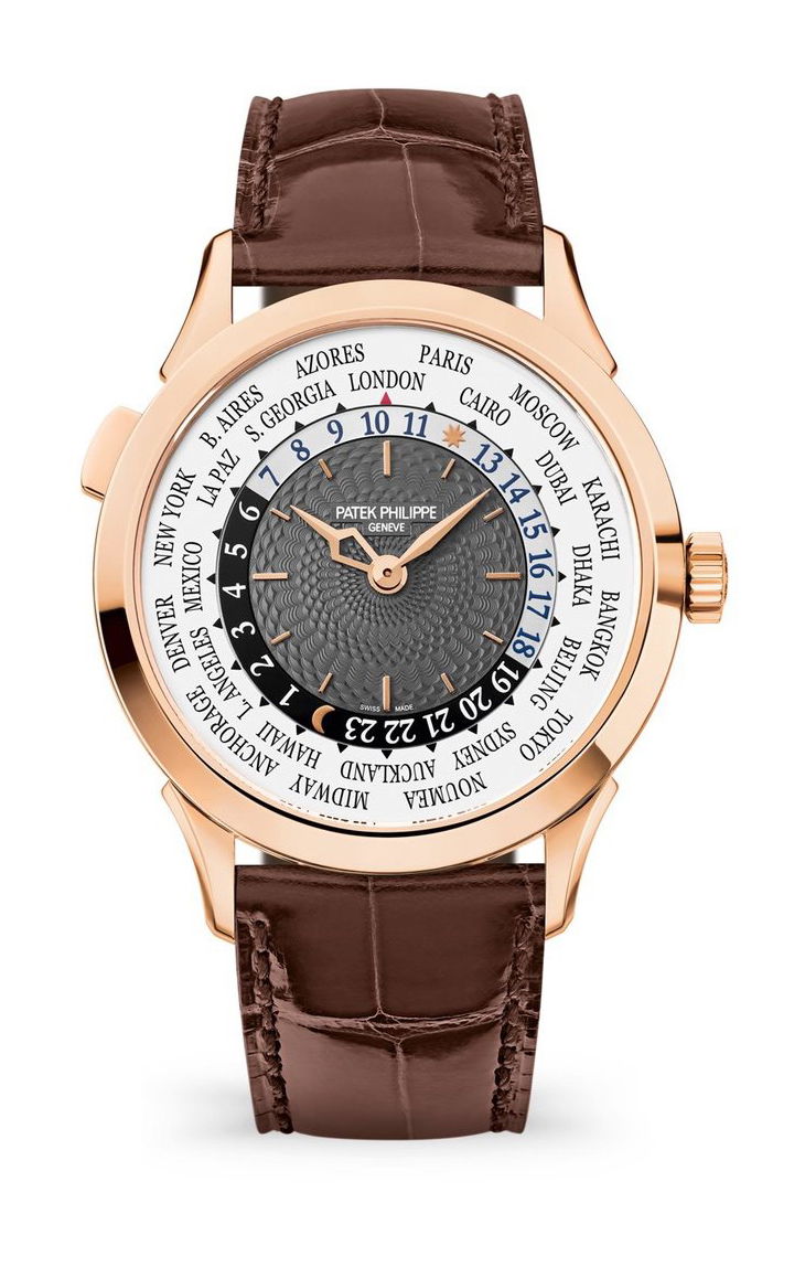 Patek Philippe Complications World Time luxury timepiece - detailed view