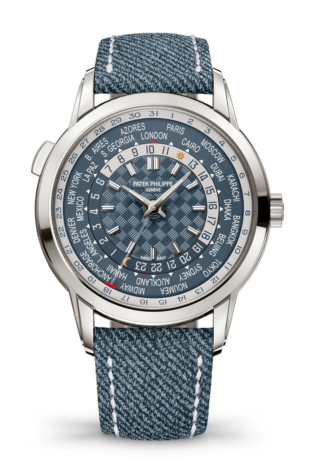Patek Philippe Complications World Time luxury timepiece - detailed view