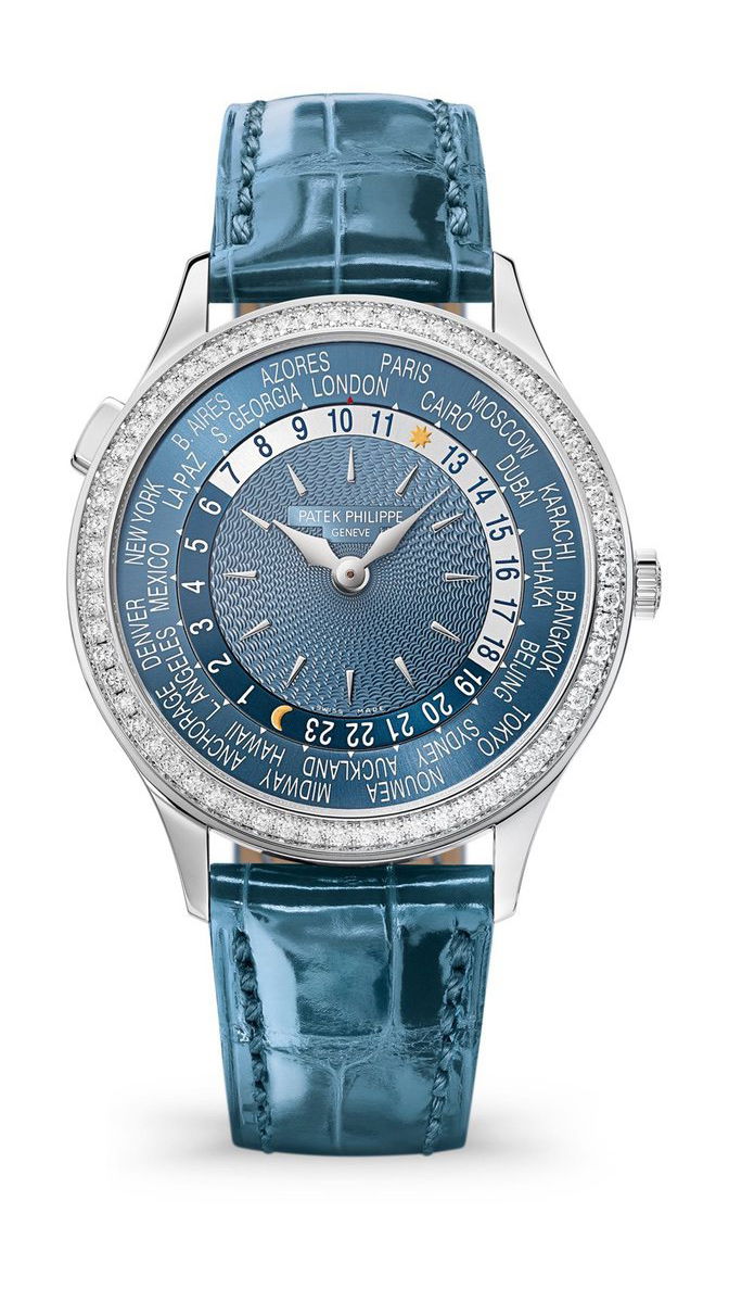 Patek Philippe Complications World Time luxury timepiece - detailed view
