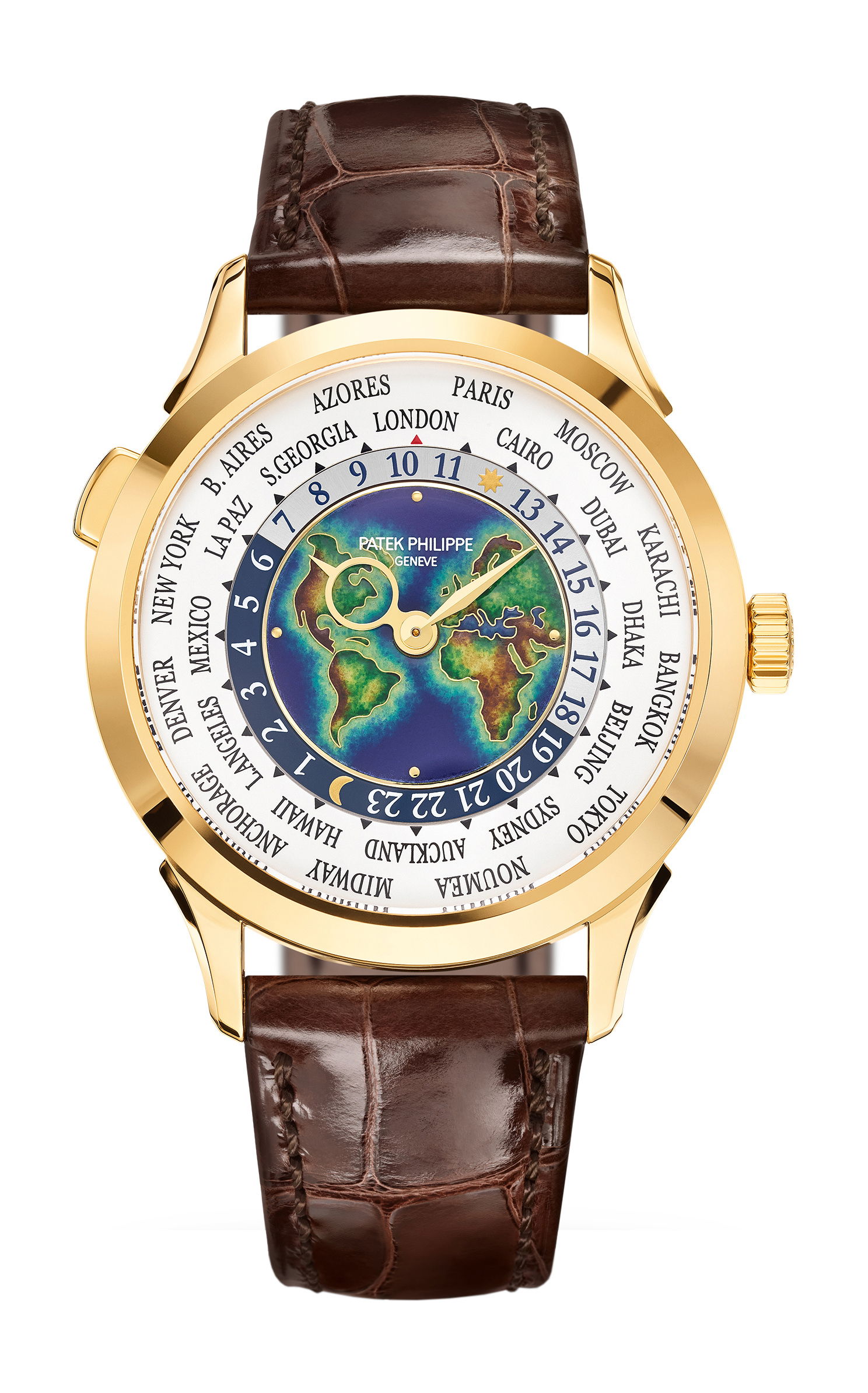 Patek Philippe Complications World Time, Rare Handcrafts luxury timepiece - detailed view
