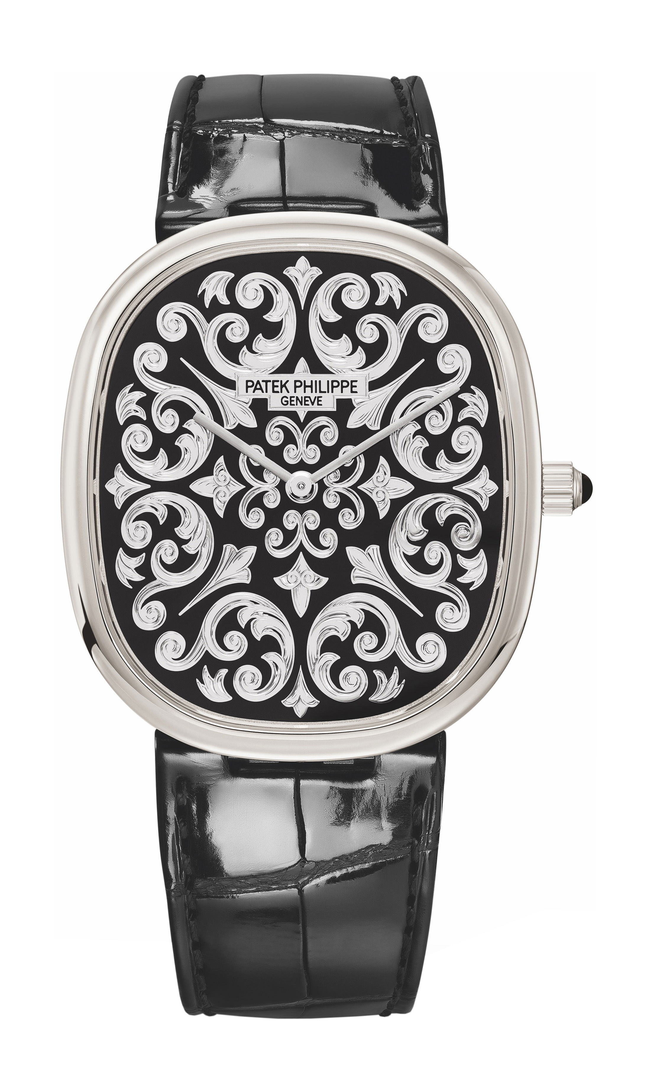 Patek Philippe GOLDEN ELLIPSE RARE HANDCRAFTS luxury timepiece - detailed view