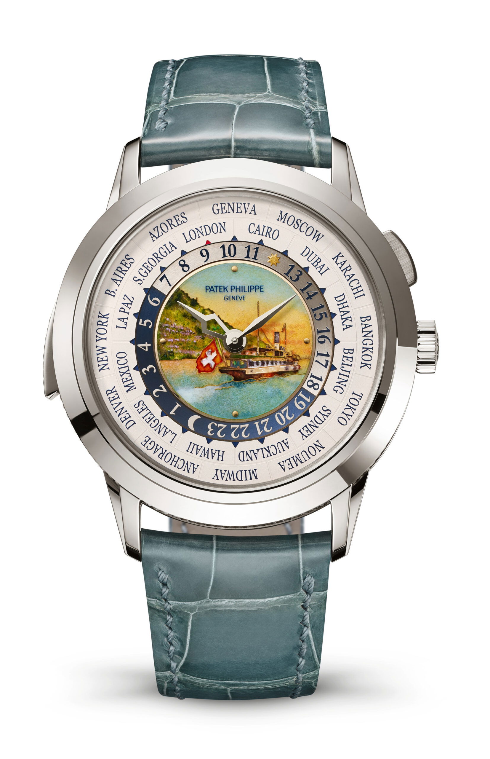 Patek Philippe Grand Complications MInute Repeater, World Time luxury timepiece - detailed view