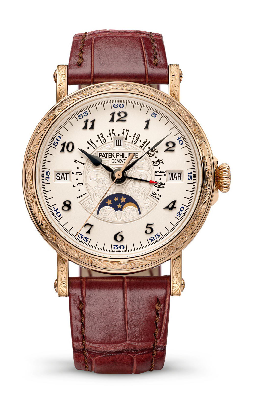 Patek Philippe Grand Complications Retrograde Perpetual Calendar luxury timepiece - detailed view