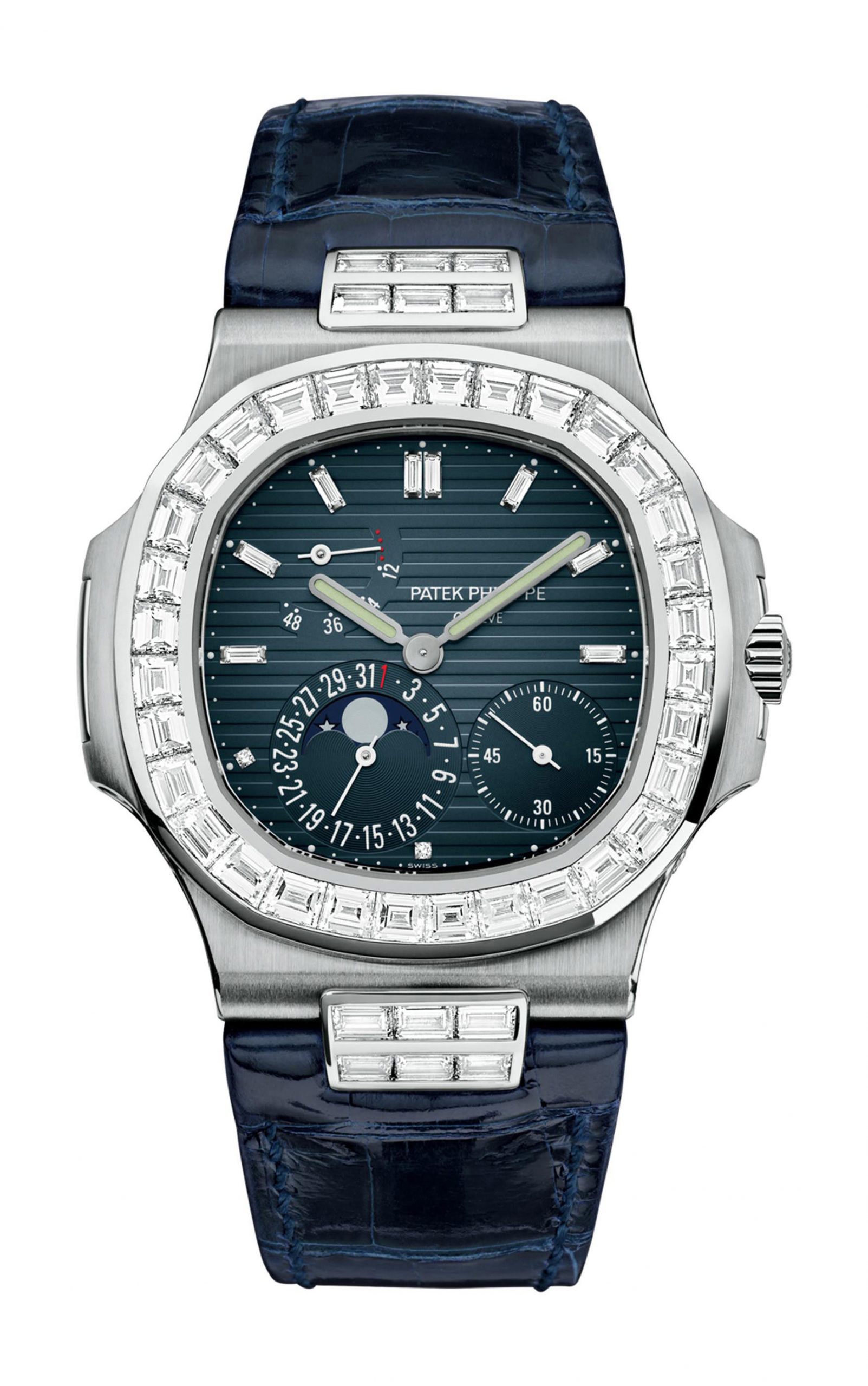 Patek Philippe Nautilus luxury timepiece - detailed view