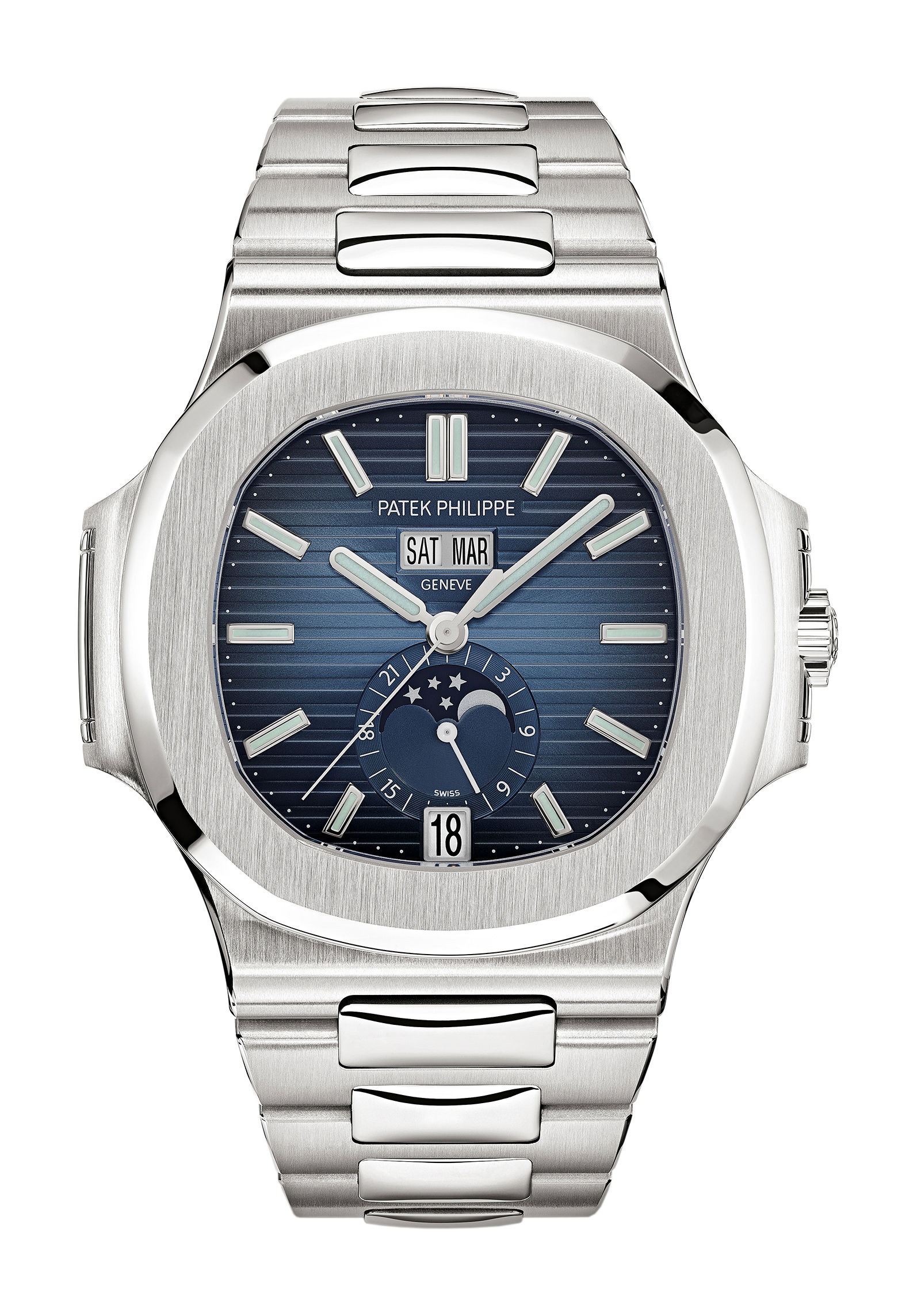 Patek Philippe Nautlilus luxury timepiece - detailed view