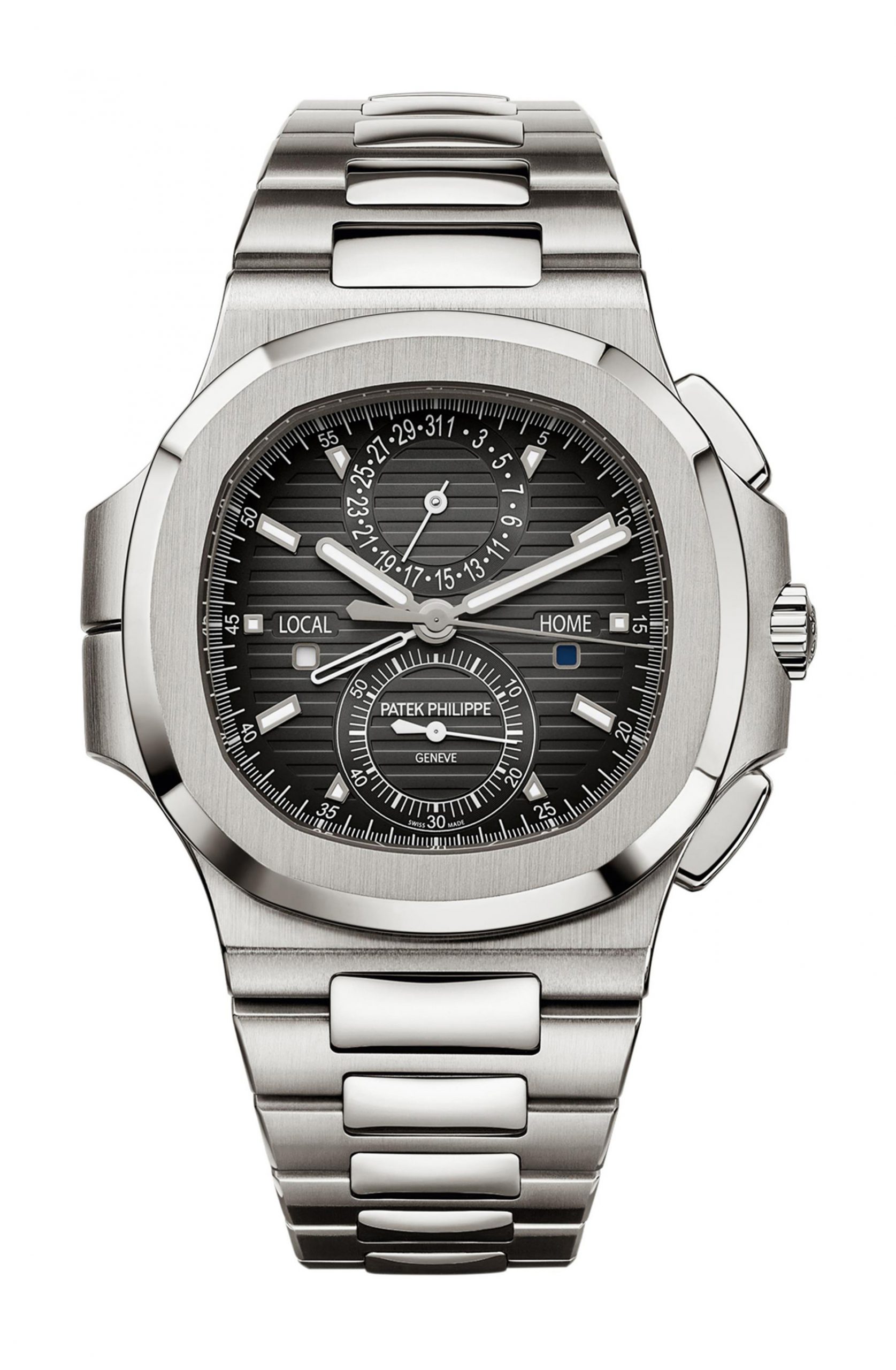 Patek Philippe Nautilus Travel Time luxury timepiece - detailed view