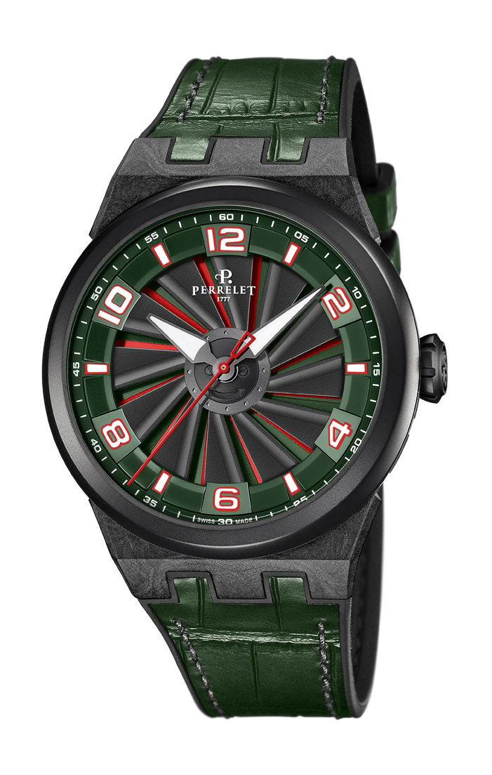 Perrelet Turbine Carbon Mexico Limited Edition luxury timepiece - detailed view