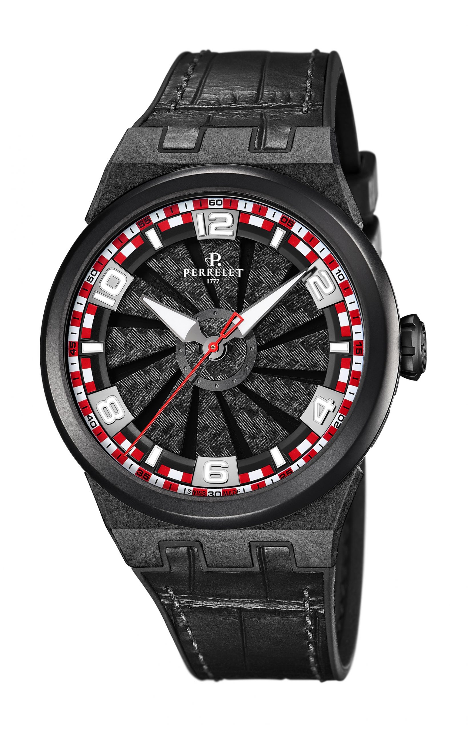 Perrelet Turbine Carbon Racing luxury timepiece - detailed view