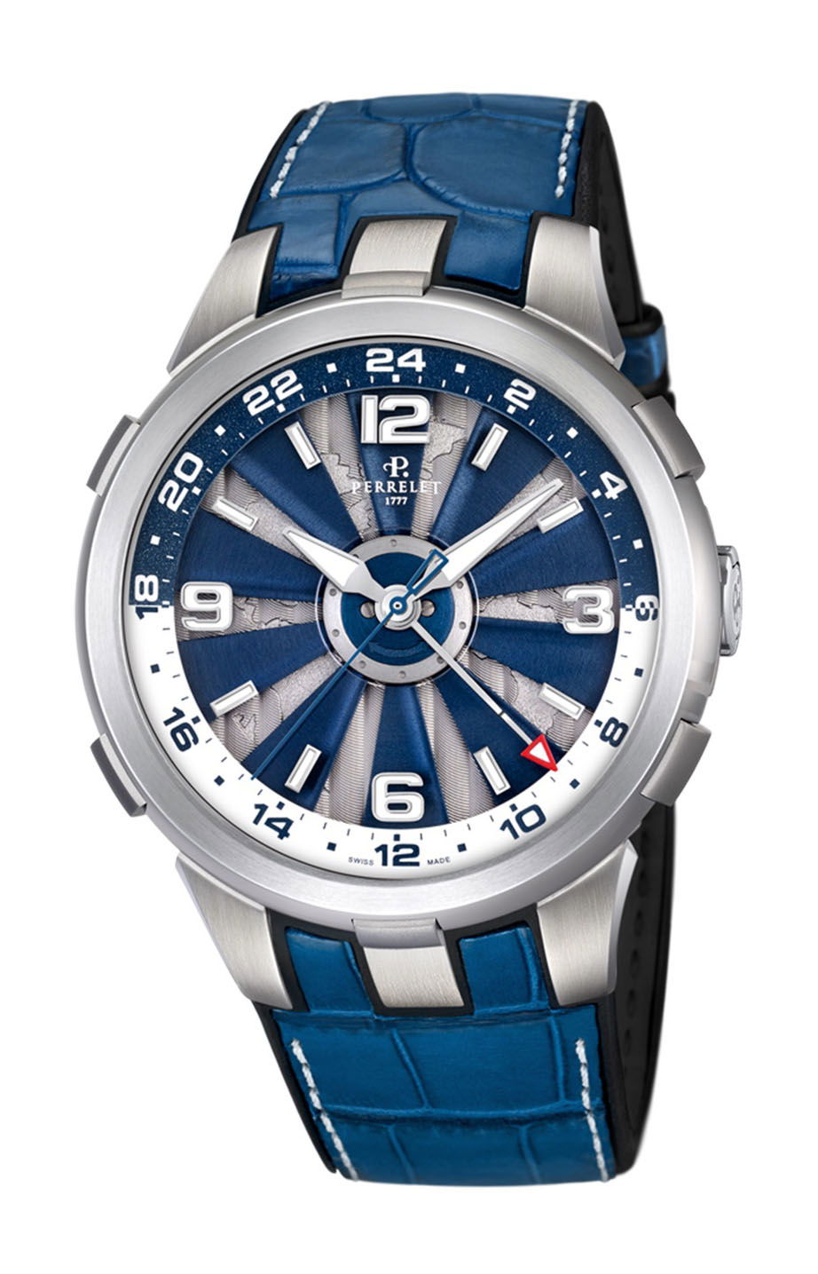 Perrelet Turbine GMT luxury timepiece - detailed view