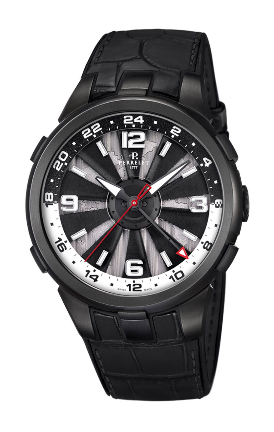 Perrelet Turbine GMT luxury timepiece - detailed view