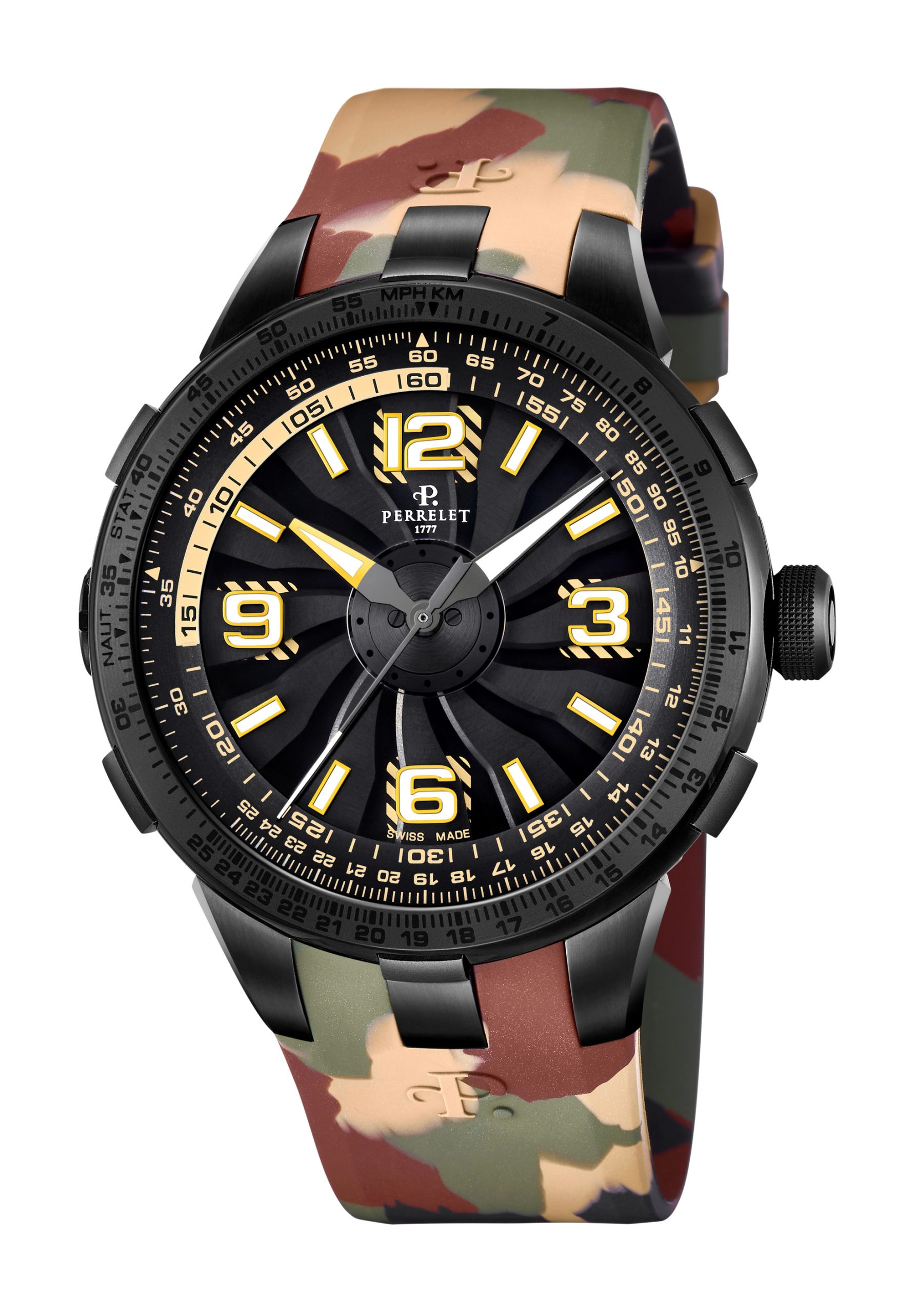 Perrelet Turbine Pilot luxury timepiece - detailed view