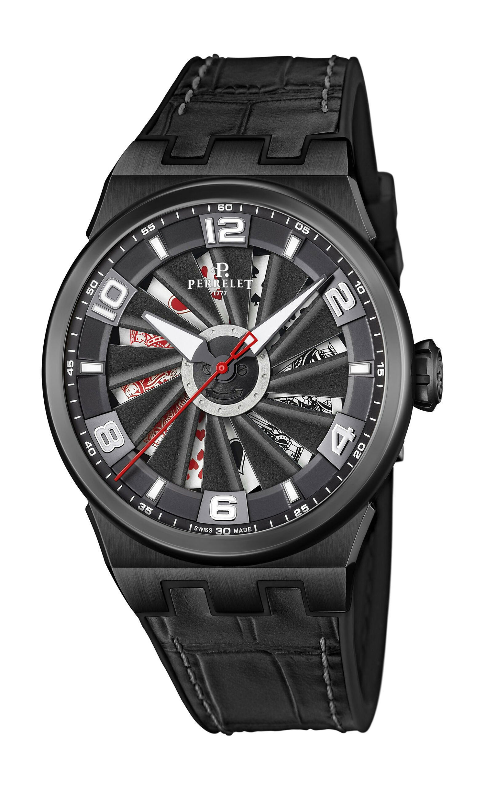Perrelet Turbine Poker luxury timepiece - detailed view