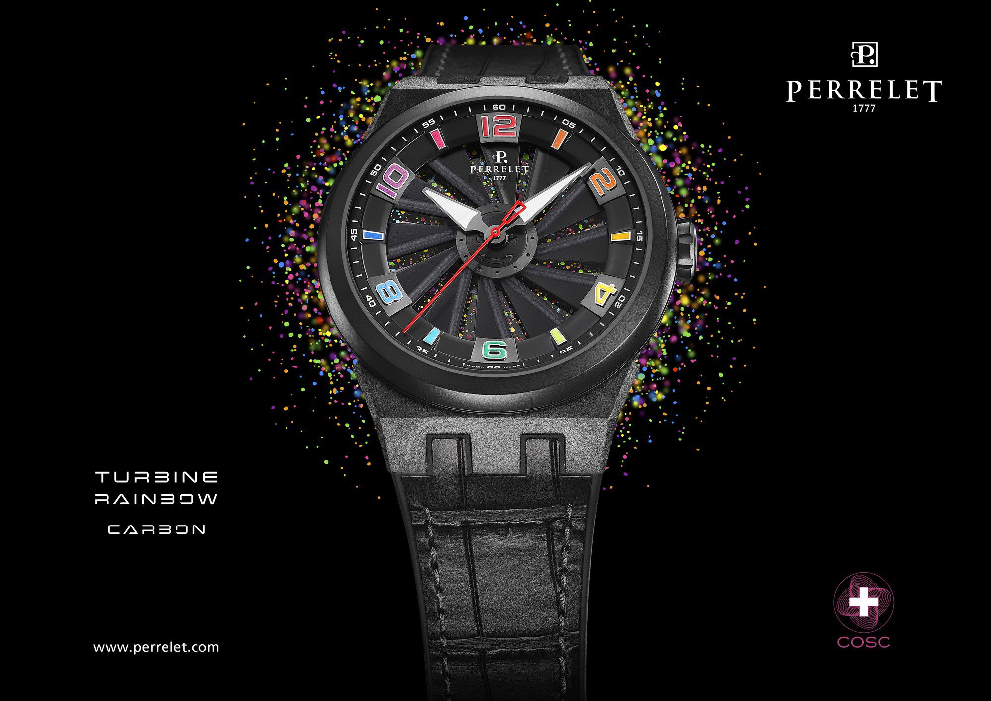 Perrelet Turbine Rainbow Carbon - View 3