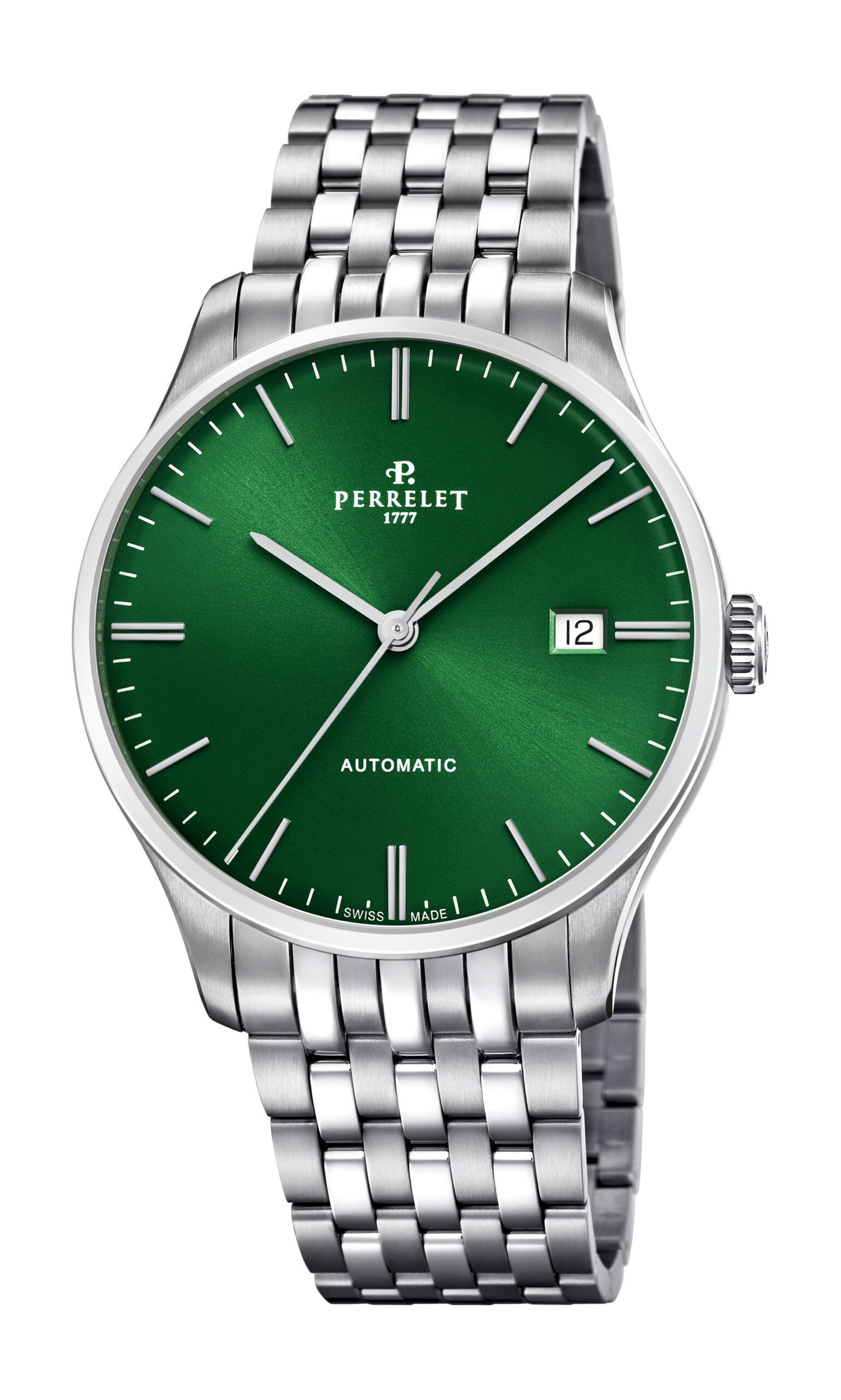 Perrelet Weekend 3 Hands Green luxury timepiece - detailed view