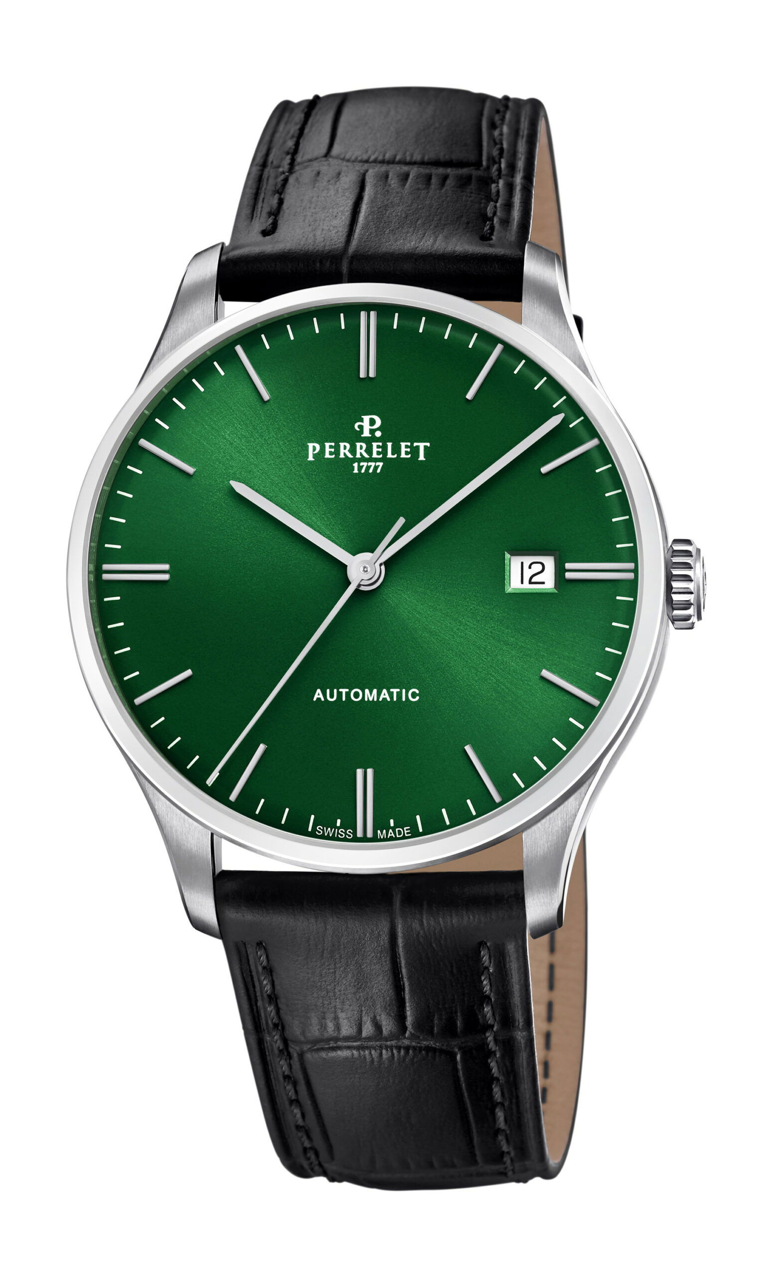 Perrelet Weekend 3 Hands Green luxury timepiece - detailed view