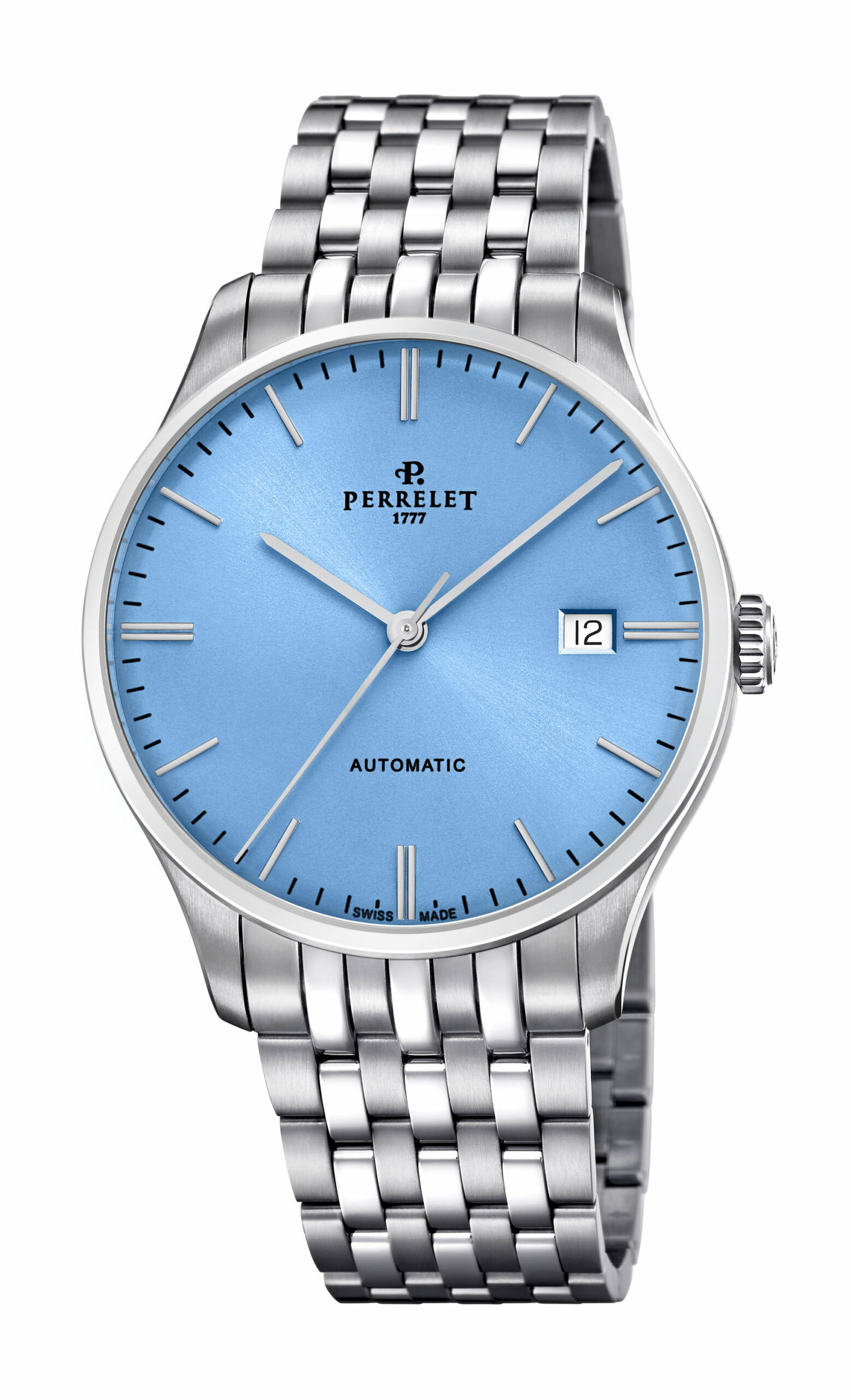 Perrelet Weekend 3 Hands Ice Blue luxury timepiece - detailed view