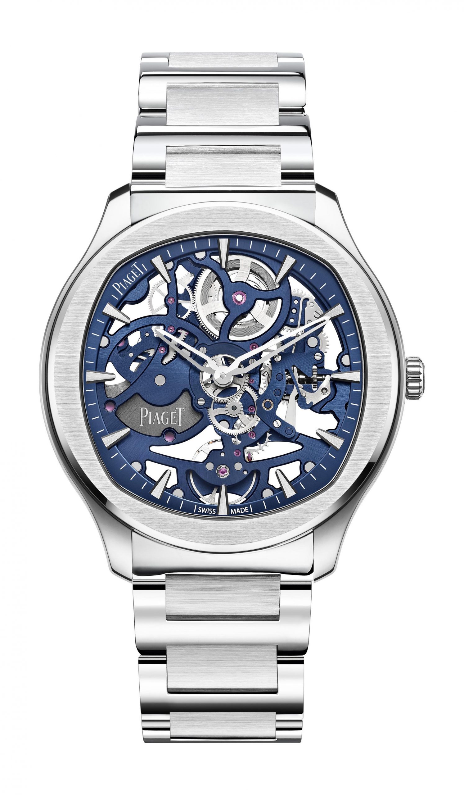 Piaget Polo Blue Skeleton luxury timepiece - detailed view