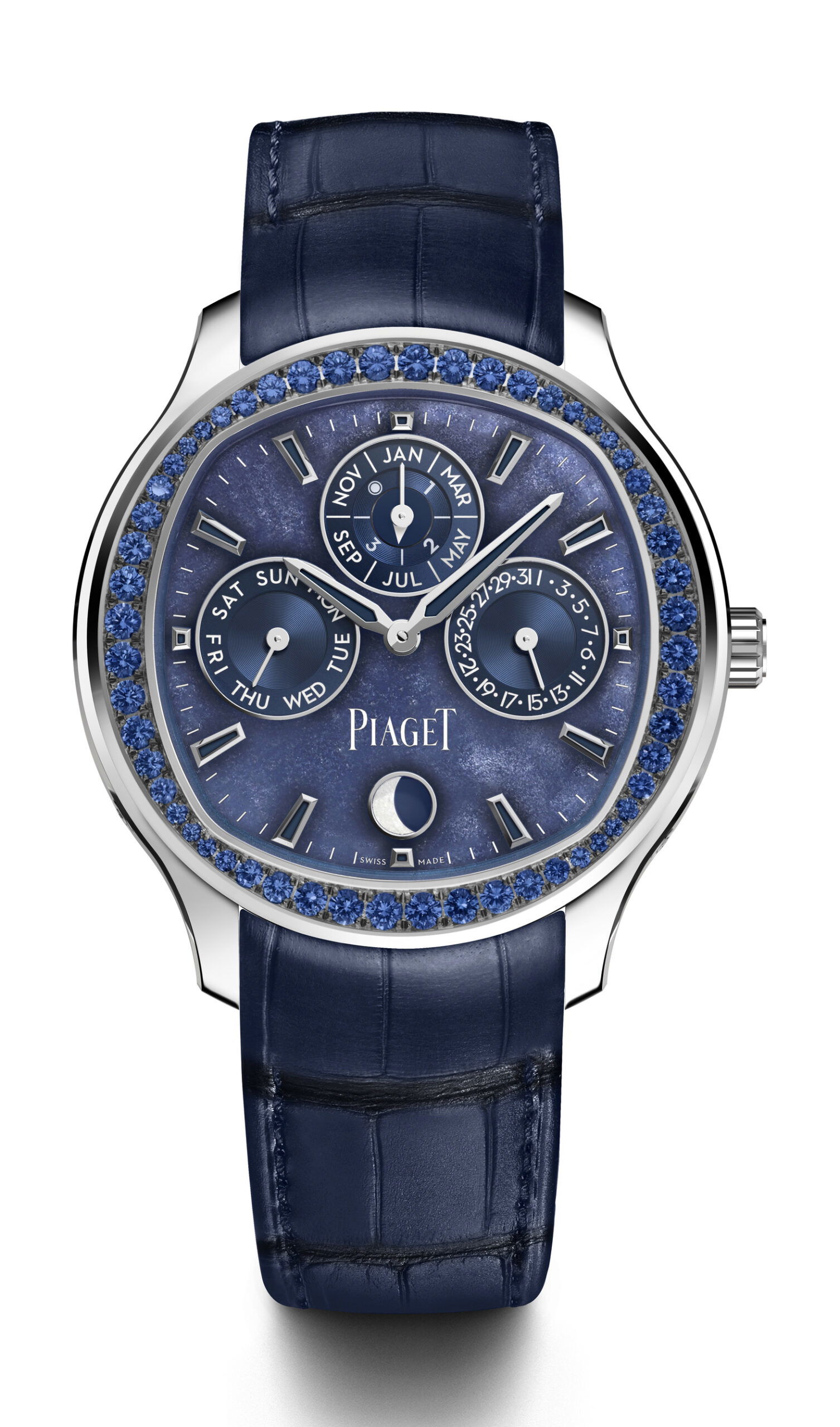 Piaget Polo Perpetual Calendar Obsidian luxury timepiece - detailed view