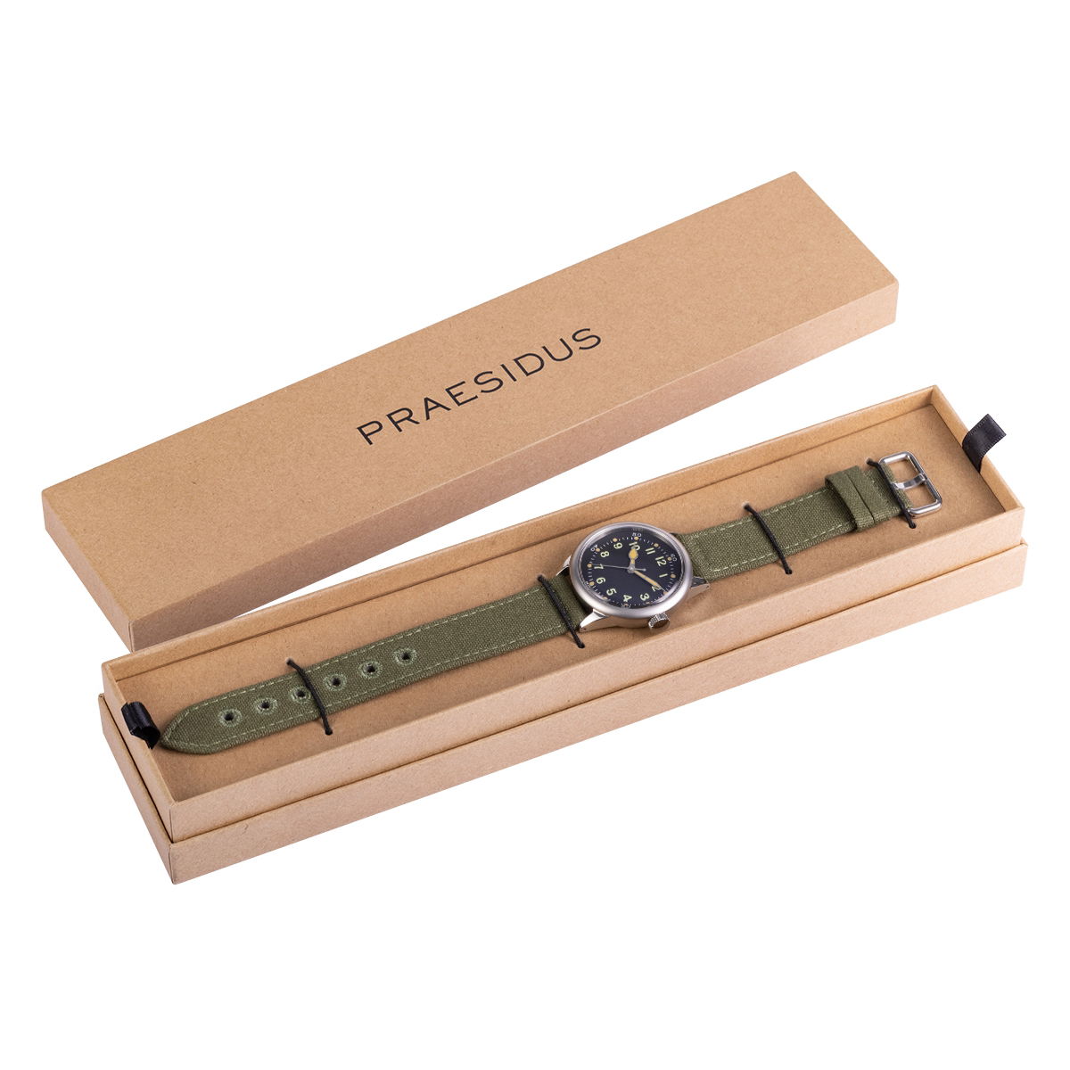 Praesidus Service Watch – Black Canvas - View 3