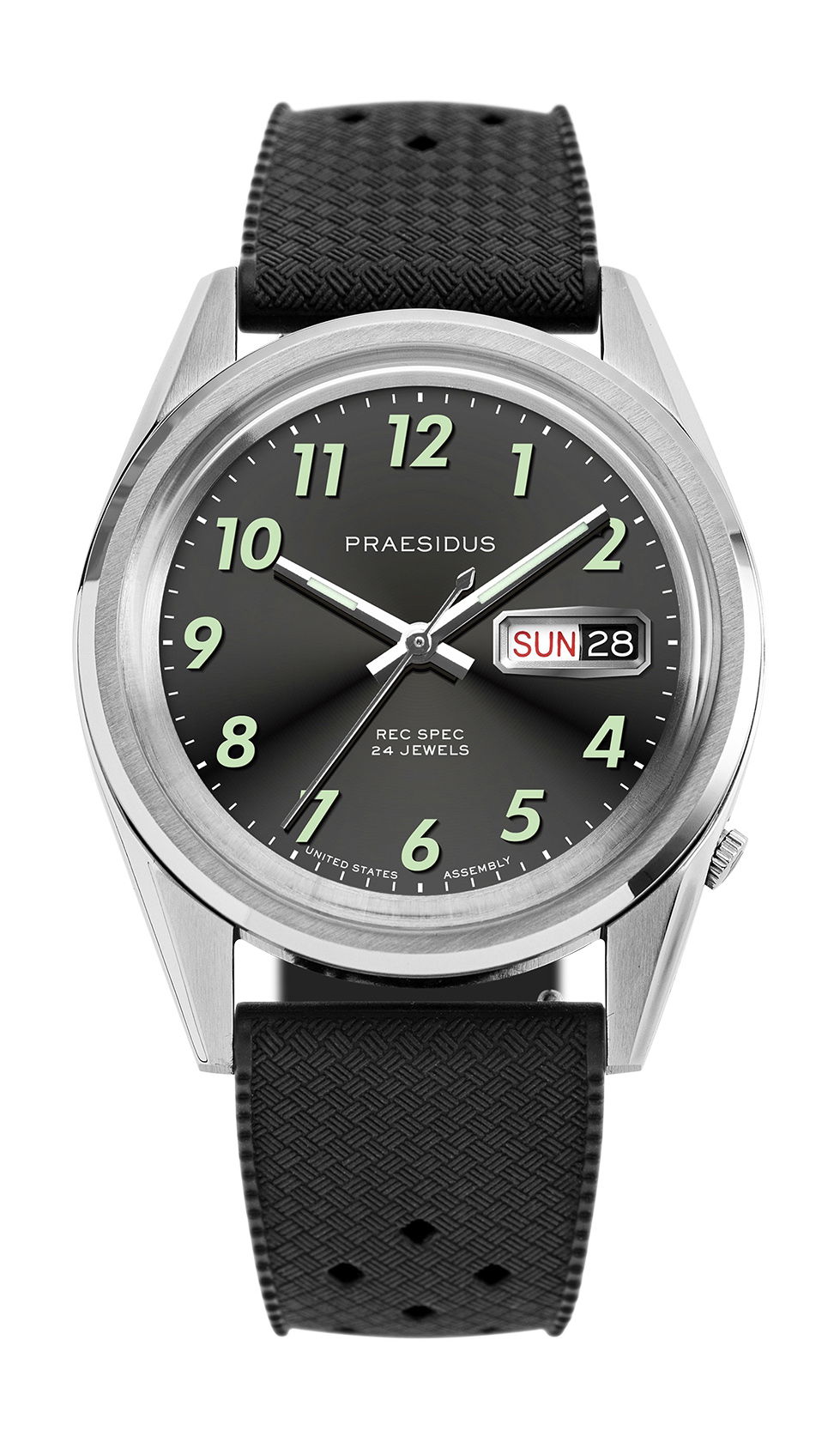 Praesidus Rec Spec – OG Sunray luxury timepiece - detailed view