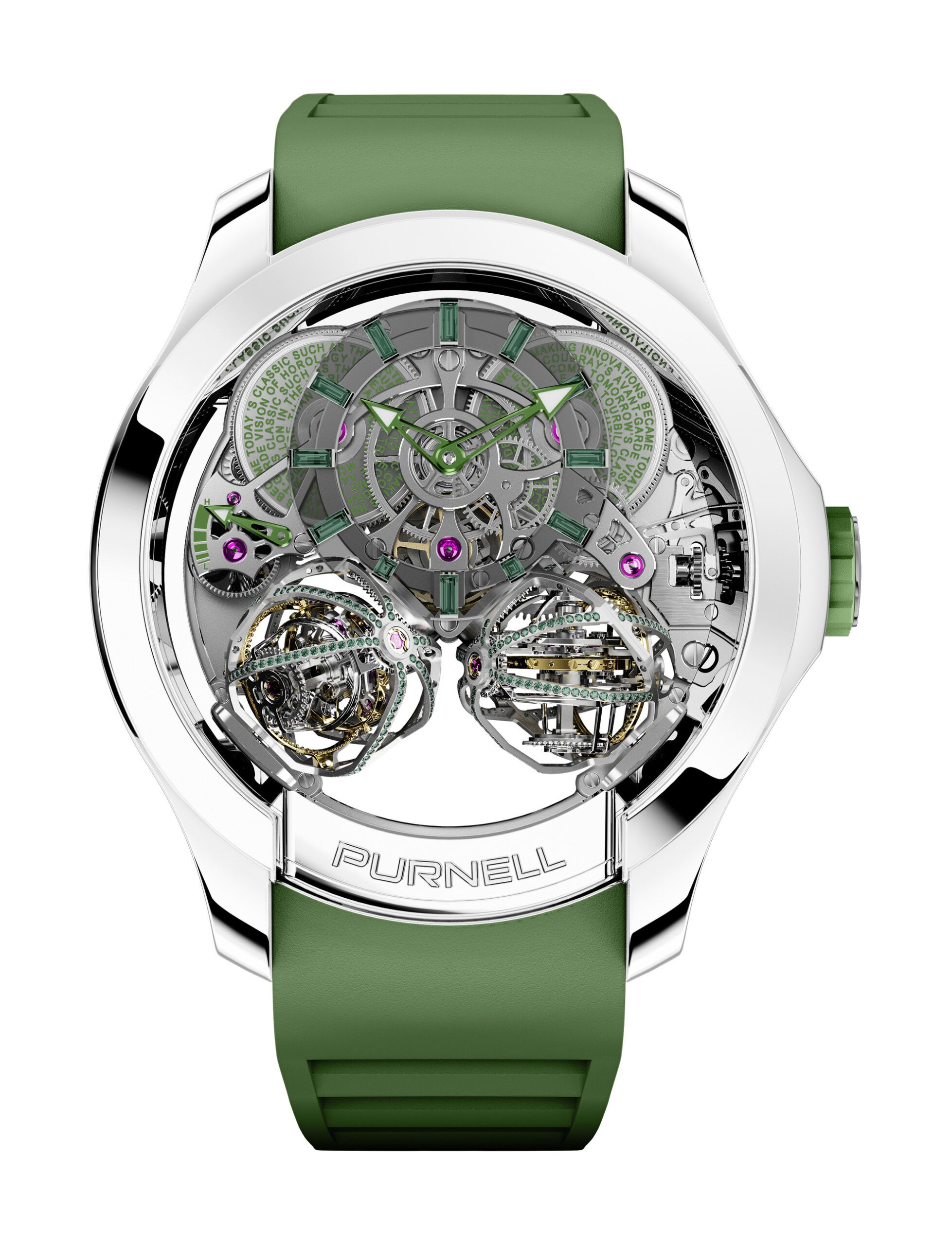 Purnell Escape II 18K White Gold Olive Green watch