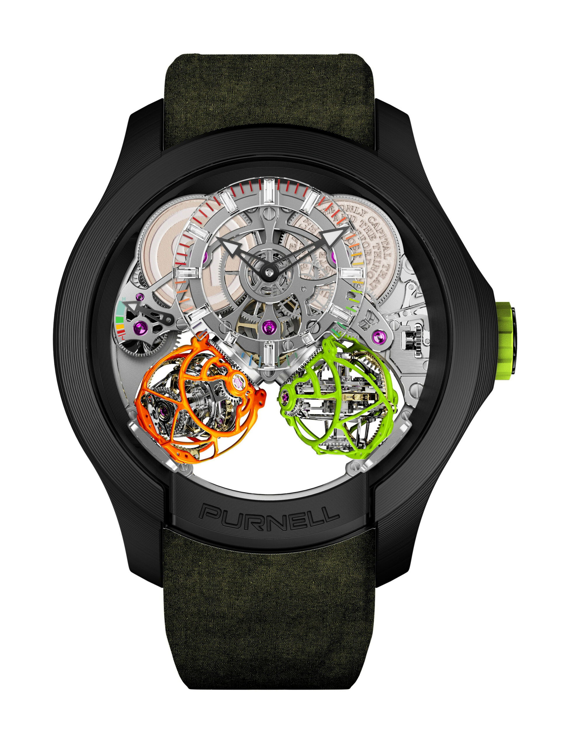 Purnell Purnell x READYMADE Limited Edition Carbon luxury timepiece - detailed view