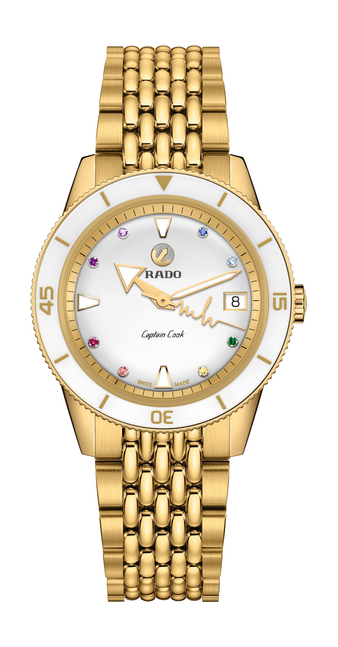 Rado Captain Cook X Marina Hoermansender Heartbeat luxury timepiece - detailed view