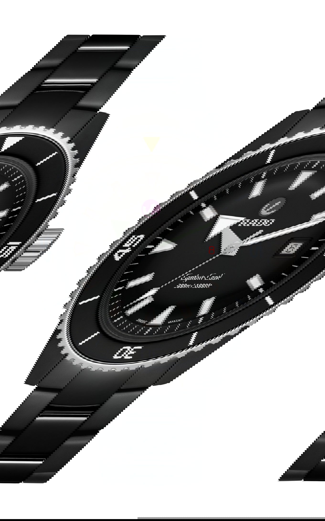 Rado Captain Cook High-Tech Ceramic Diver luxury timepiece - detailed view