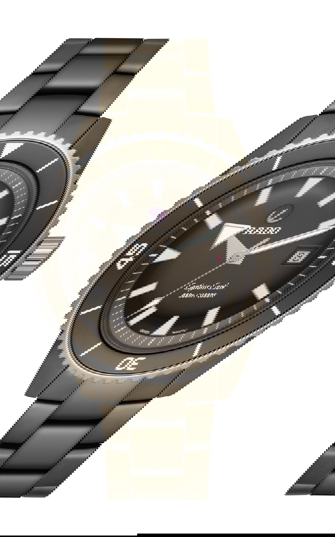 Rado Captain Cook High-Tech Ceramic Diver luxury timepiece - detailed view