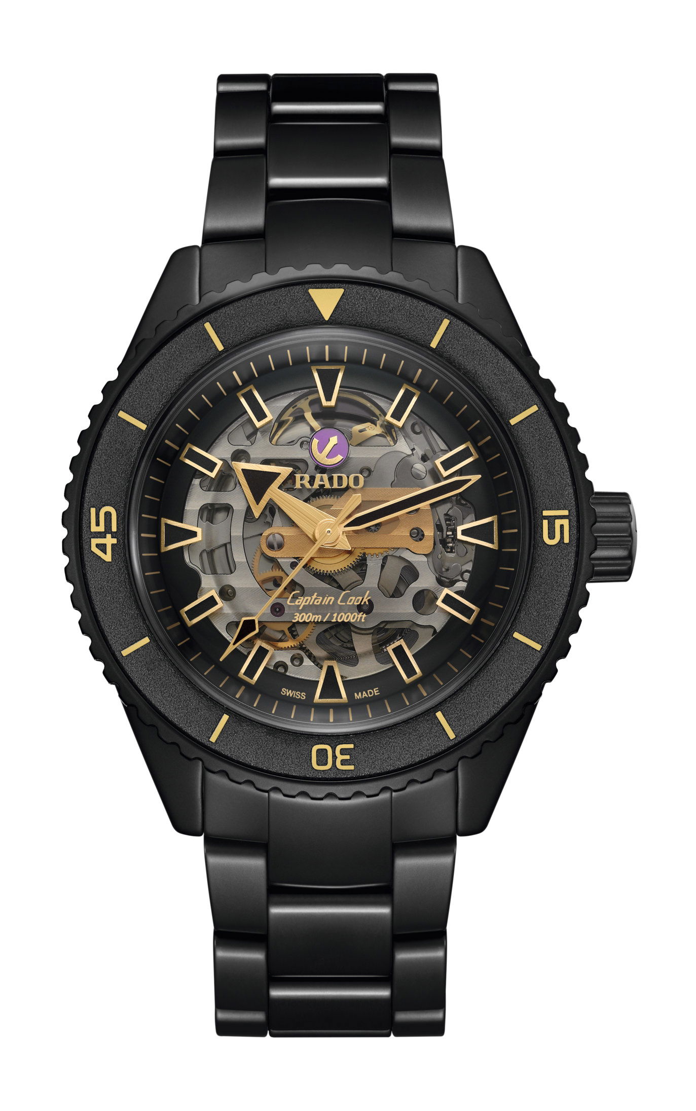 Rado Captain Cook High-Tech Ceramic Limited Edition luxury timepiece - detailed view