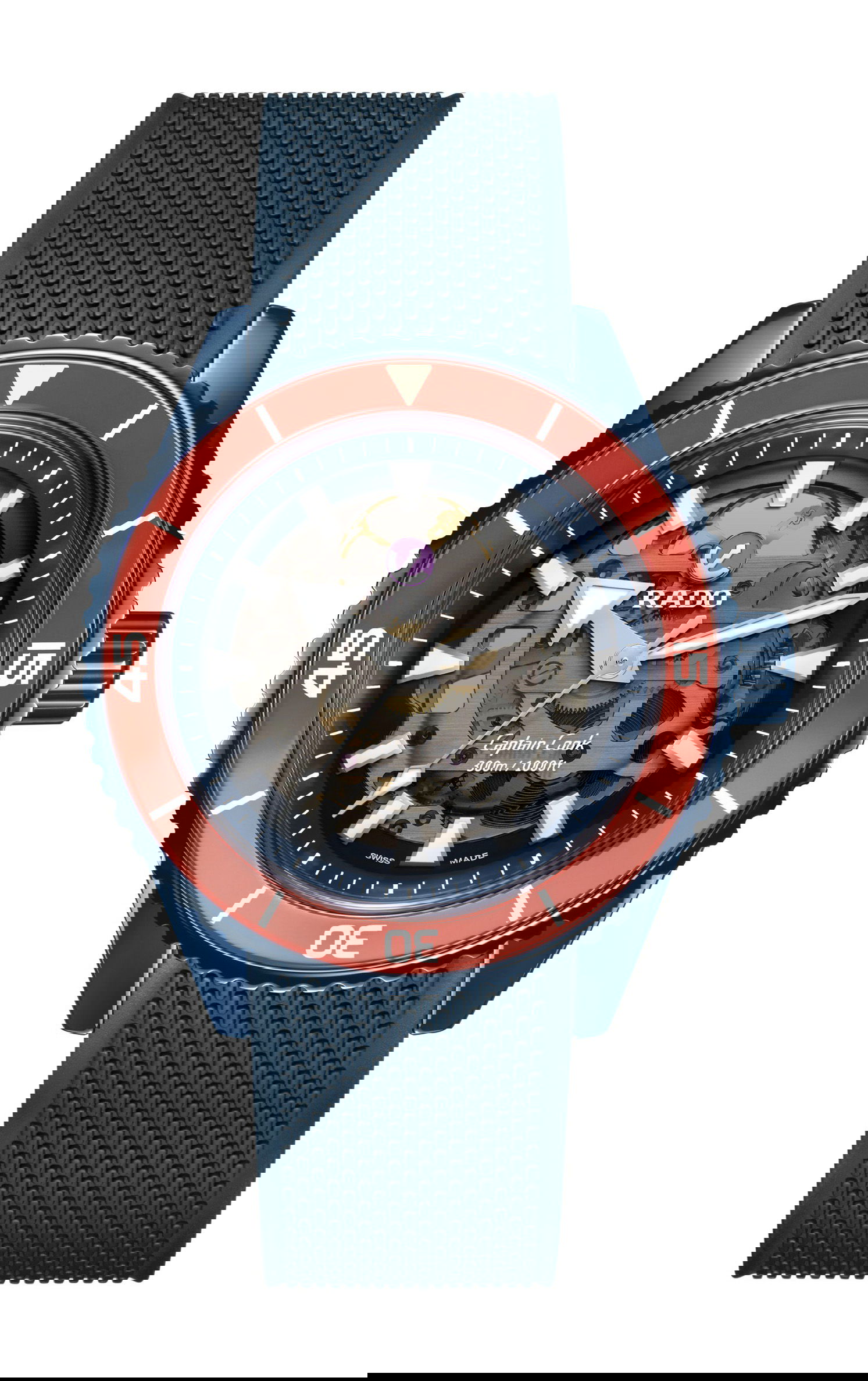 Rado Captain Cook High-Tech Ceramic Skeleton luxury timepiece - detailed view