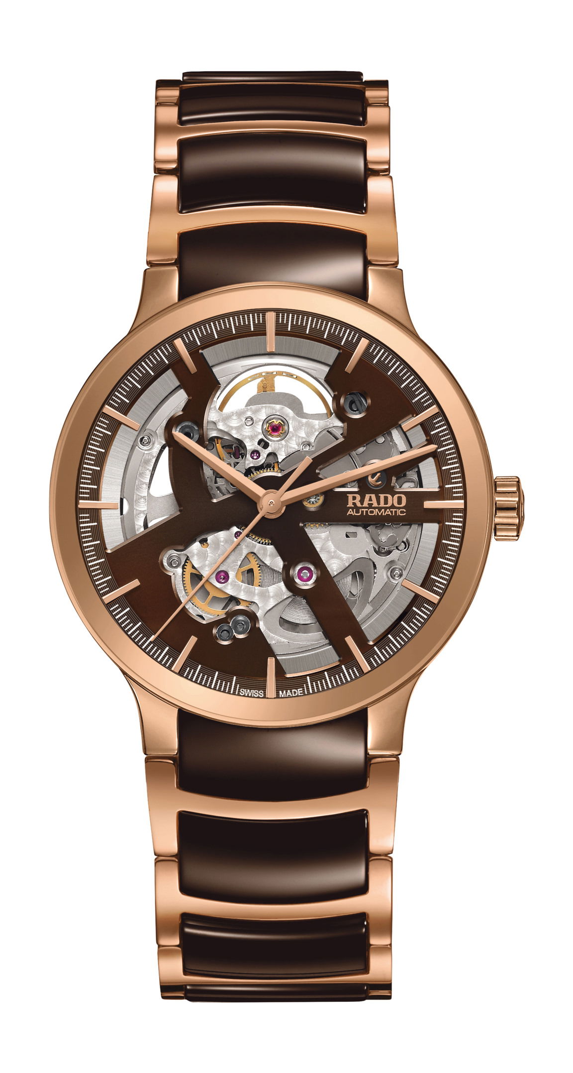 Rado Centrix Automatic Open Heart luxury timepiece - detailed view