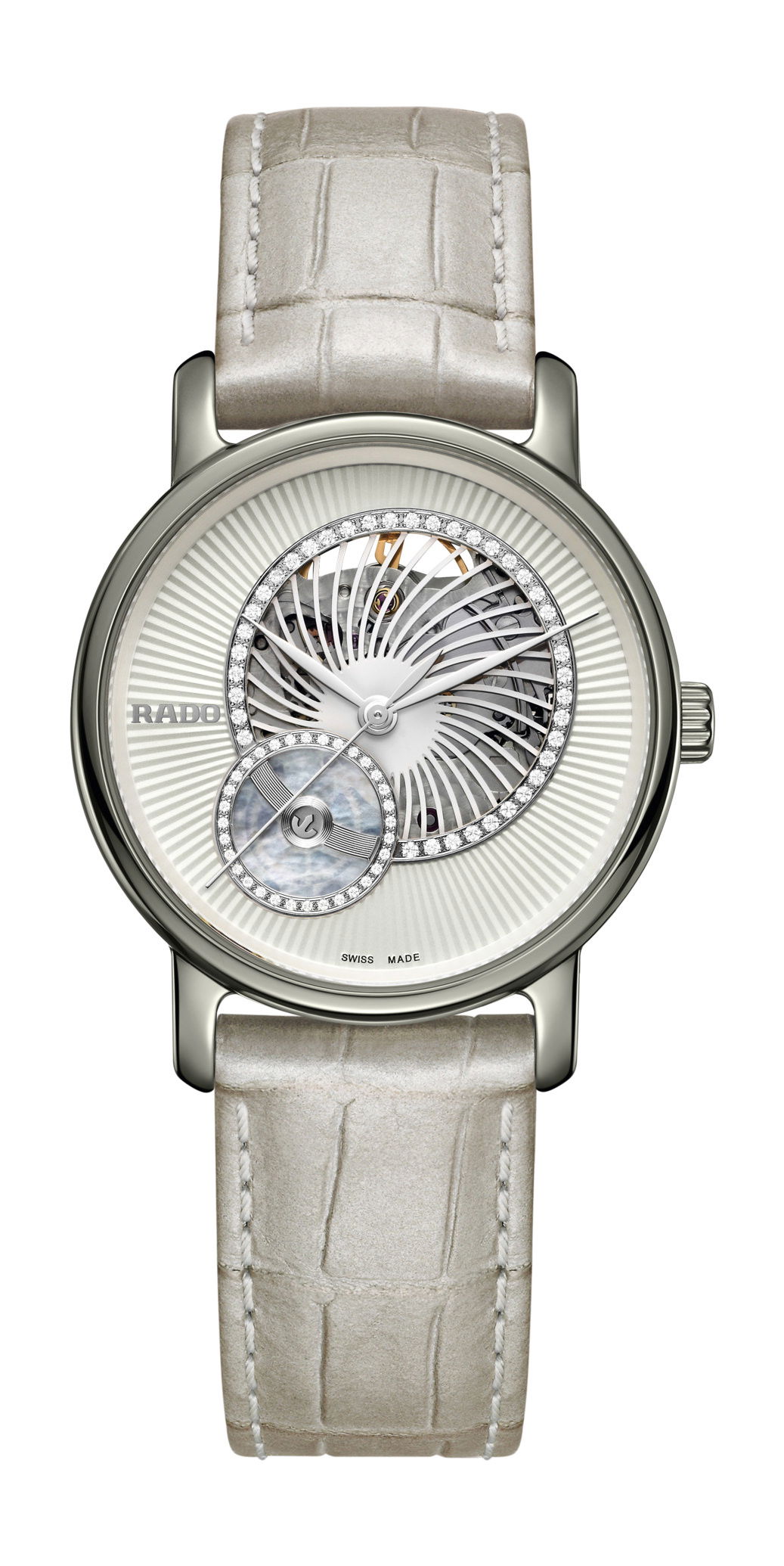 Rado DiaMaster Automatic Open Heart Diamonds luxury timepiece - detailed view